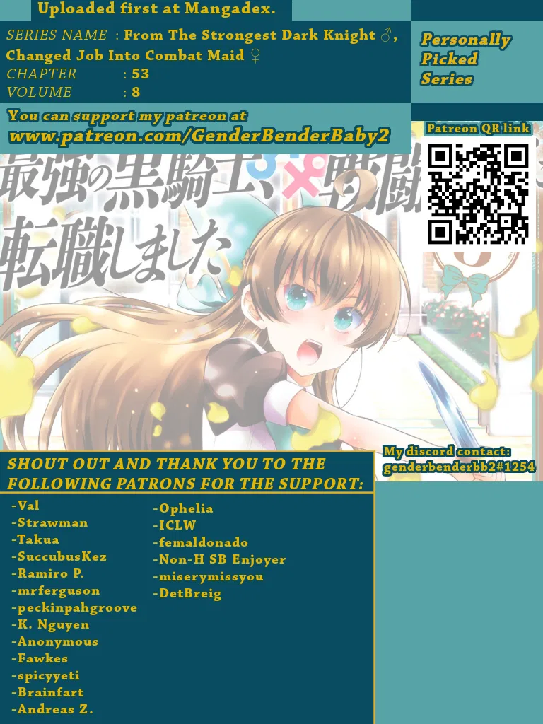 Saikyou no Kurokishi ♂, Sentou Maid ♀ ni Tenshoku Shimashita Chapter 53 – Page 1