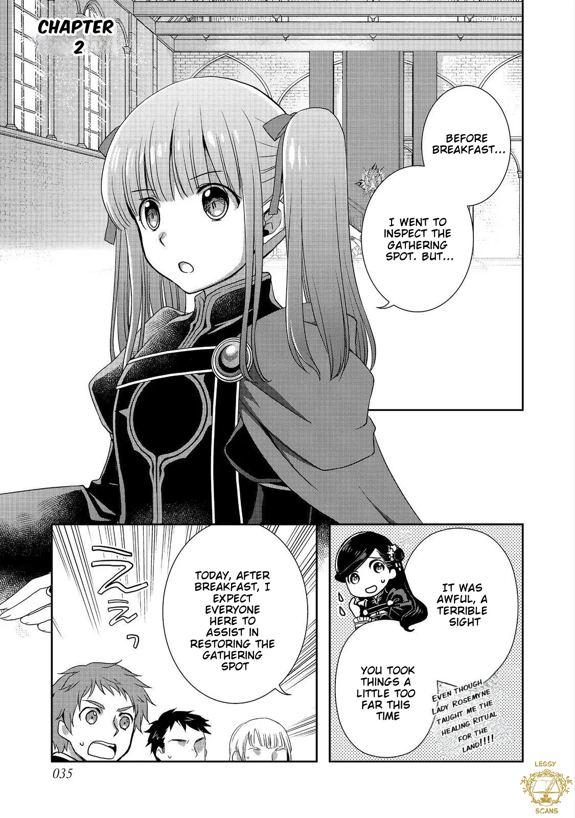 Honzuki no Gekokujou: Hannerōre no Kizoku-in Gonensei Ichi - Koishite Mitai O'hime-sama Chapter 2 – Page 1