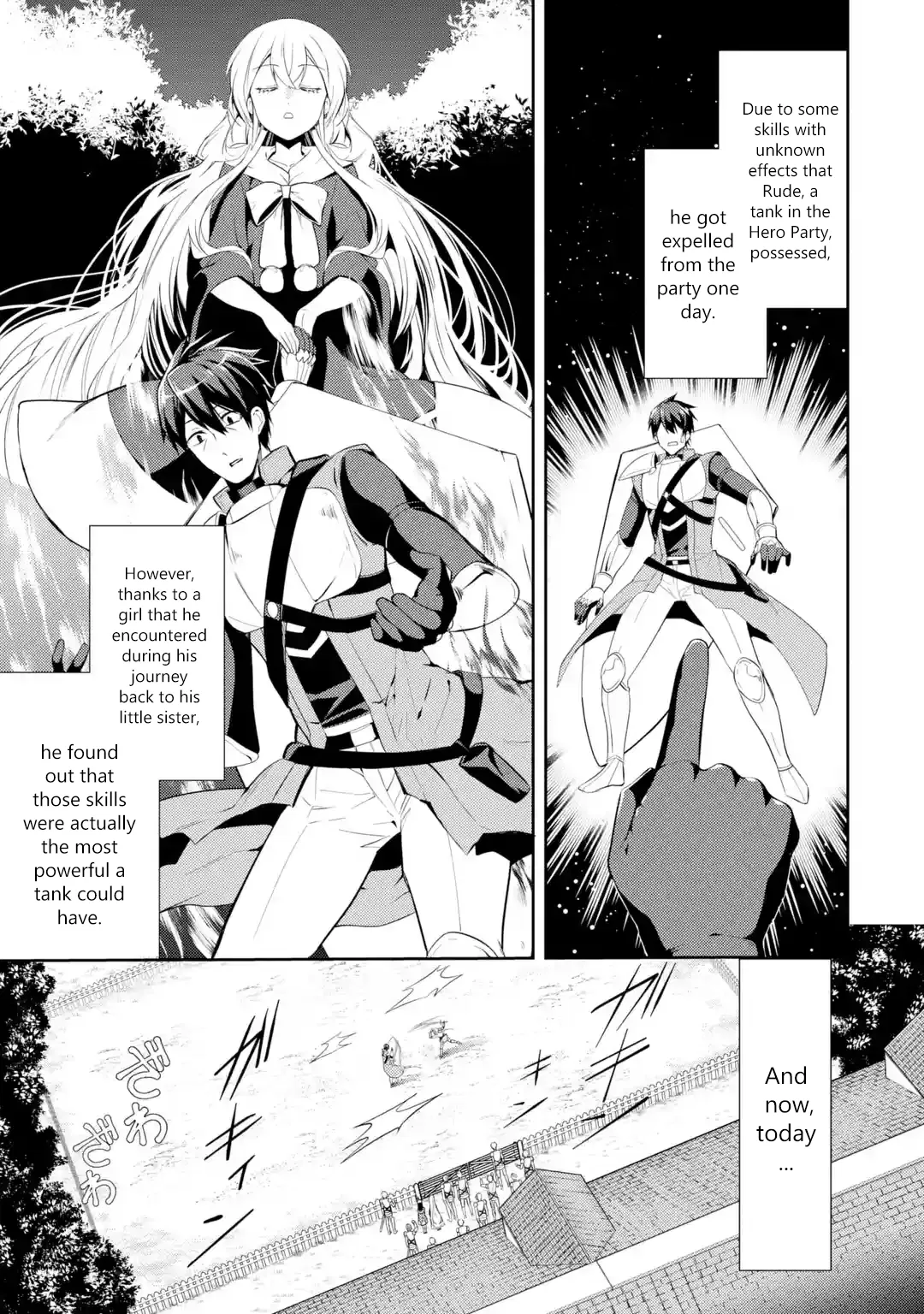 Saikyou Tank no Meikyuu Kouryaku ~Tairyoku 9999 no Rare Skill-mochi Tank, Yuusha Party wo Tsuihou Sareru~ Chapter 3 – Page 1