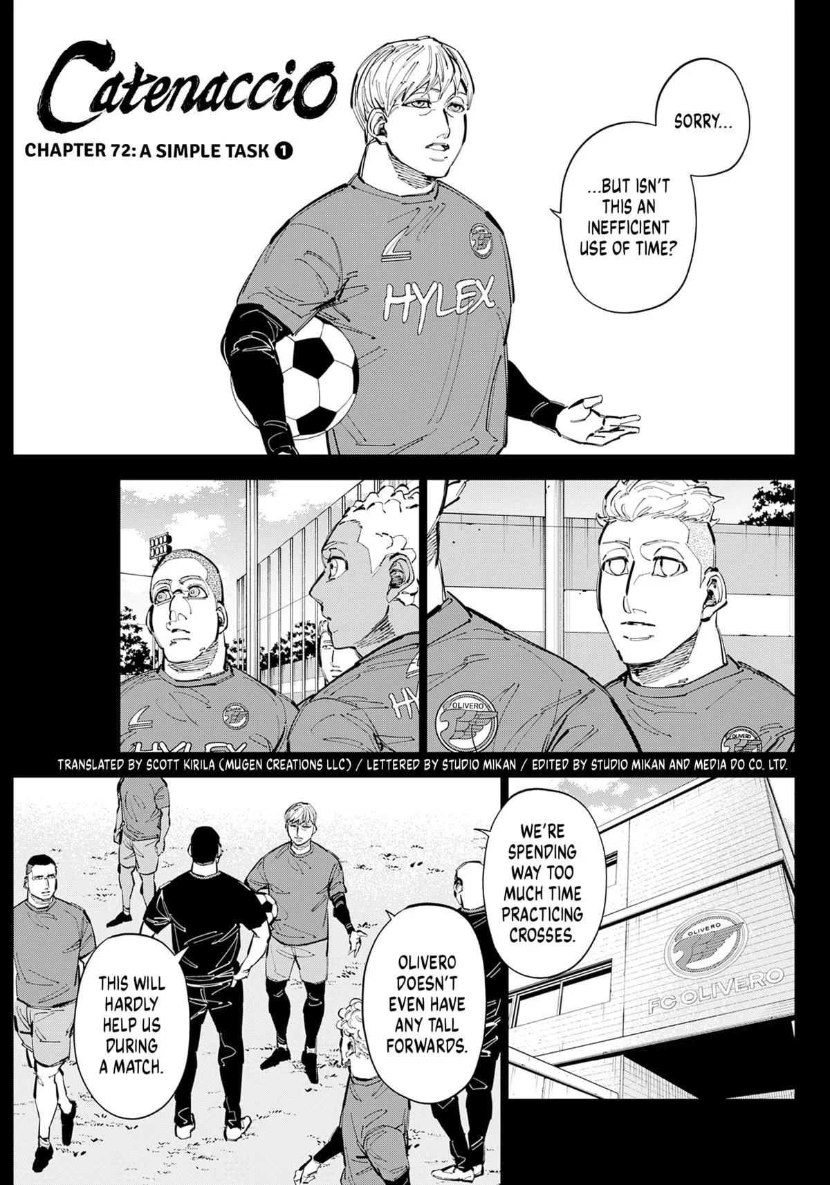 Catenaccio Chapter 72 – Page 1