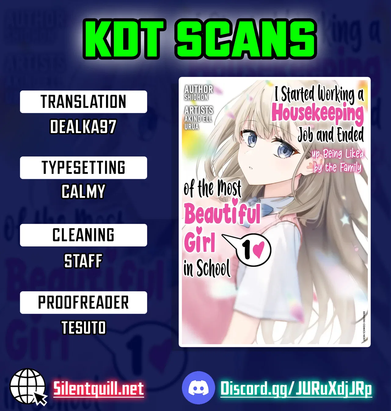 Kaji Daikou no Arubaito wo Hajimetara Gakuen Ichi no Bishoujo no Kazoku ni Kiniirarechaimashita. Chapter 10 – Page 1