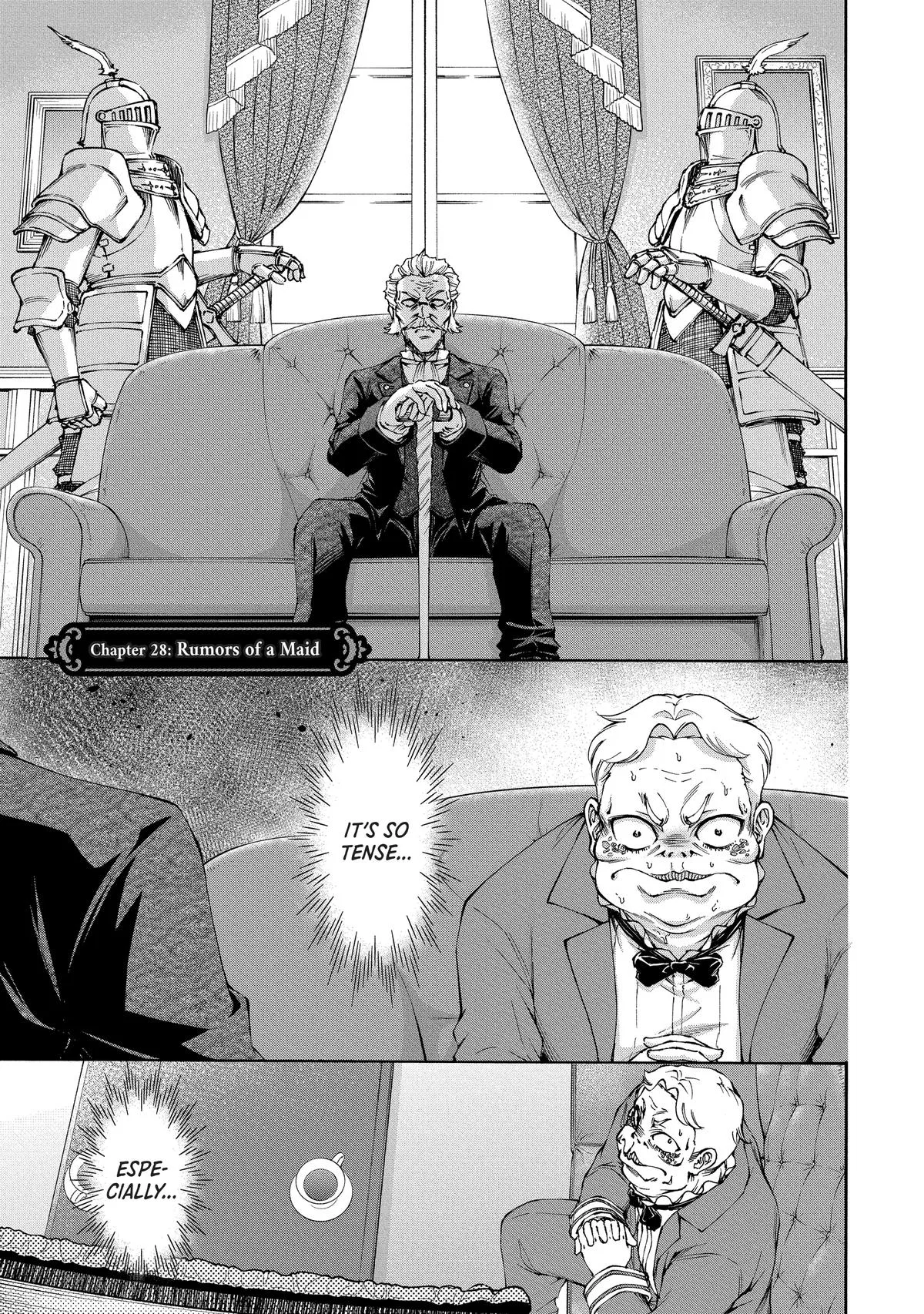 Maid nara Touzen desu.: Bannou Maid, Nureginu Kabutte Tabi ni Deru. Chapter 28 – Page 1