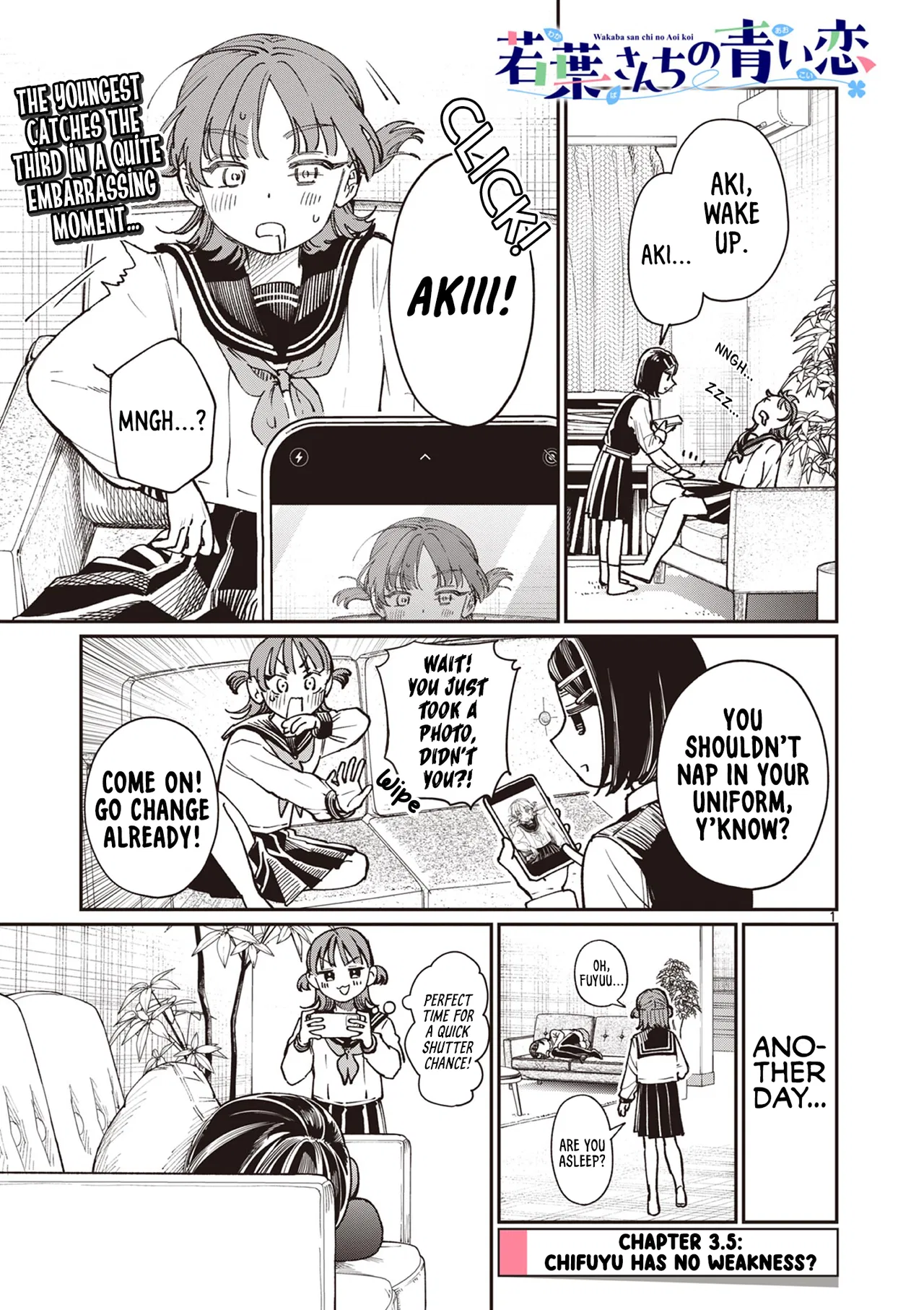 Wakaba-san'chi no Aoi Koi Chapter 3.5 – Page 1
