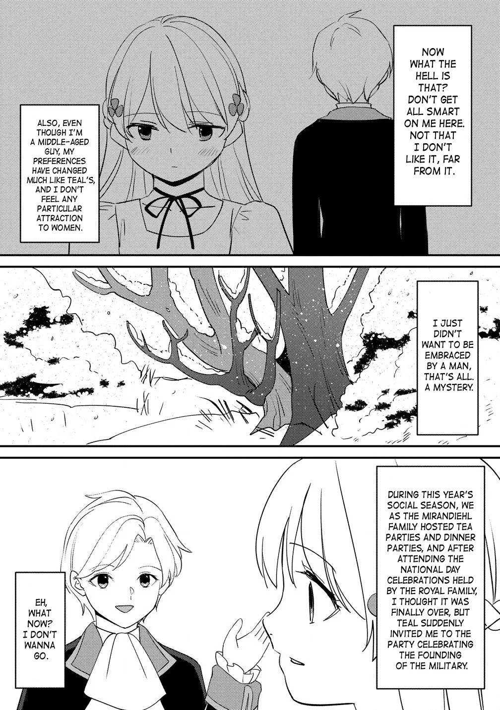 Koushaku Reijou ni Tensei shiteshimatta node, Mental Otome na Ore wa, Zenryoku de Onnanoko wo Tanoshimimasu Chapter 24.2 – Page 1