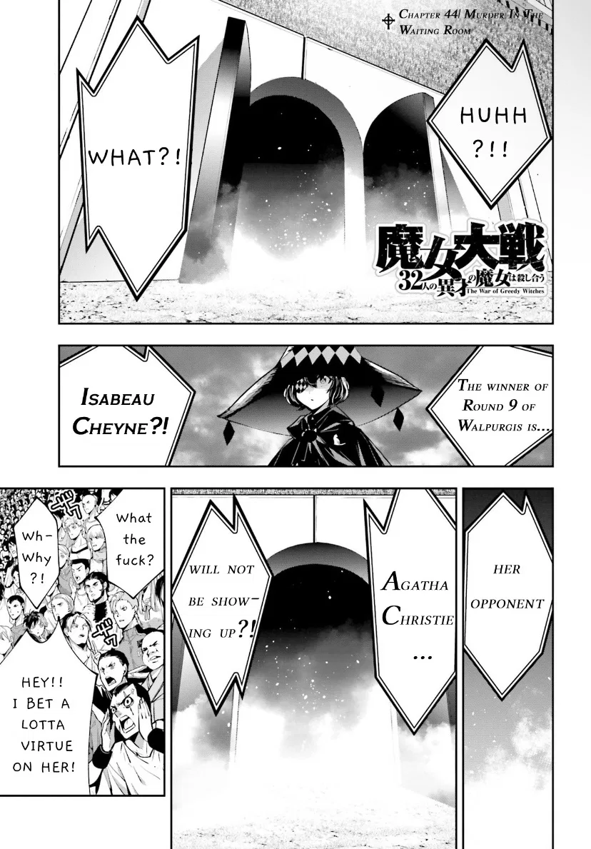 Majo Taisen - 32-nin no Isai no Majo wa Koroshiau Chapter 44 – Page 1