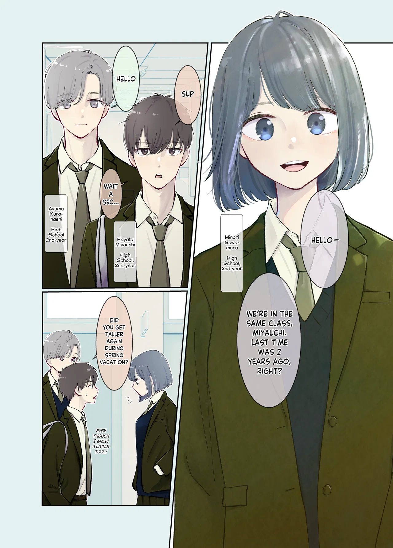 3-Gumi no Osananajimi Chapter 4 – Page 1