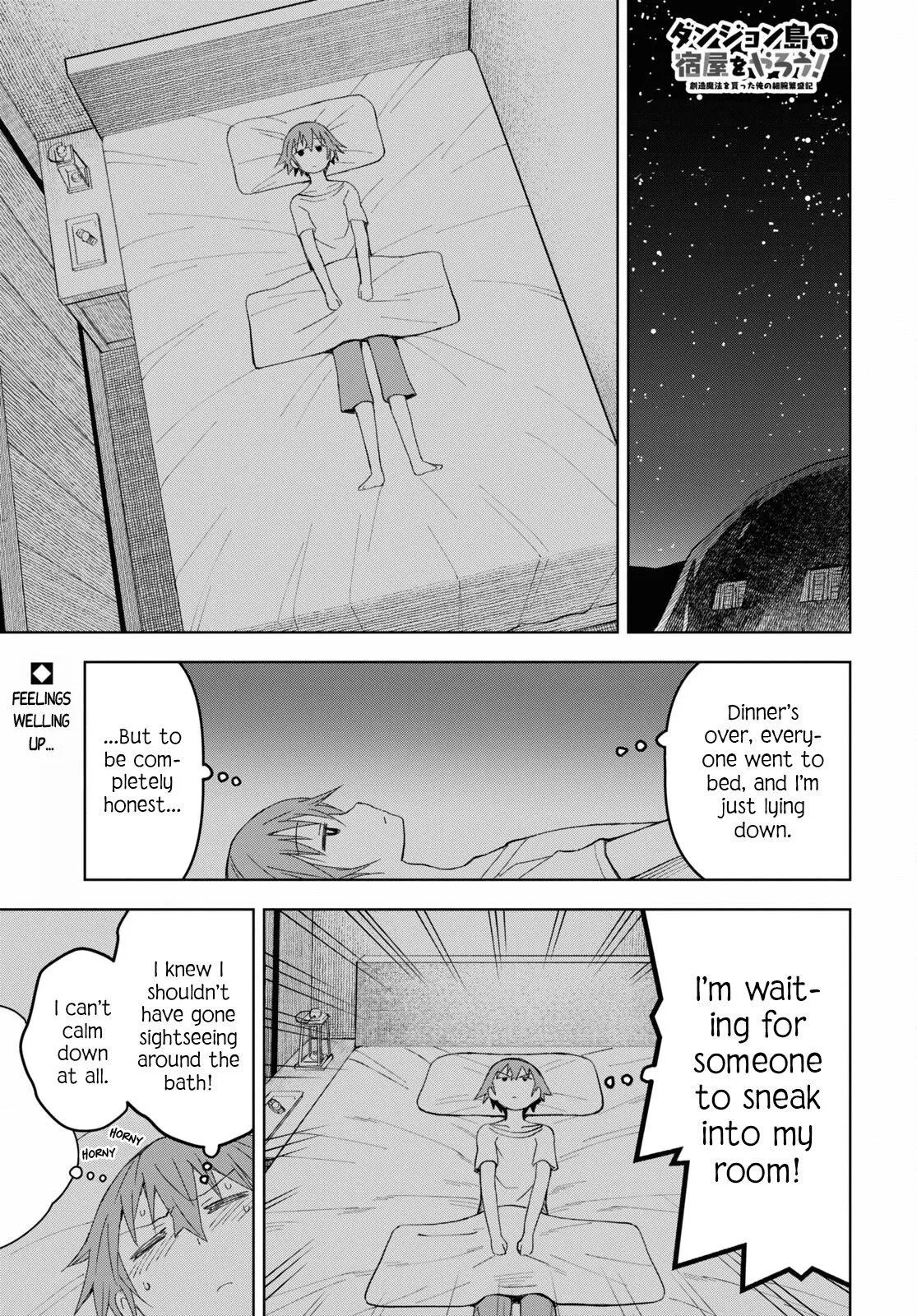 Dungeon Tou de Yadoya wo Yarou! Souzou Mahou wo Moratta Ore no Hosoude Hanjouki Chapter 14 – Page 1