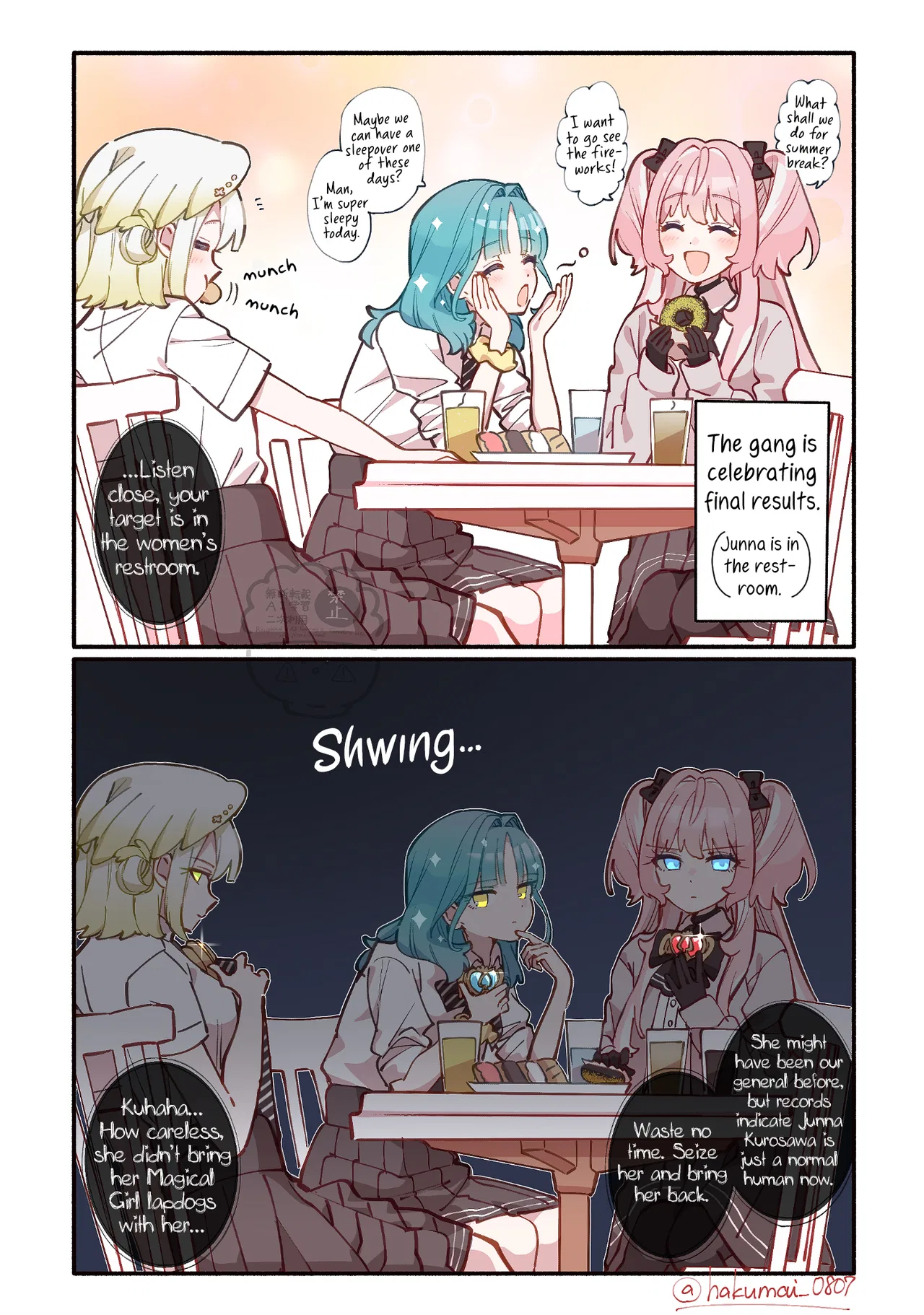 Moto teki kanbu-san wa mahou shoujo ni o netsu Chapter 18 – Page 1
