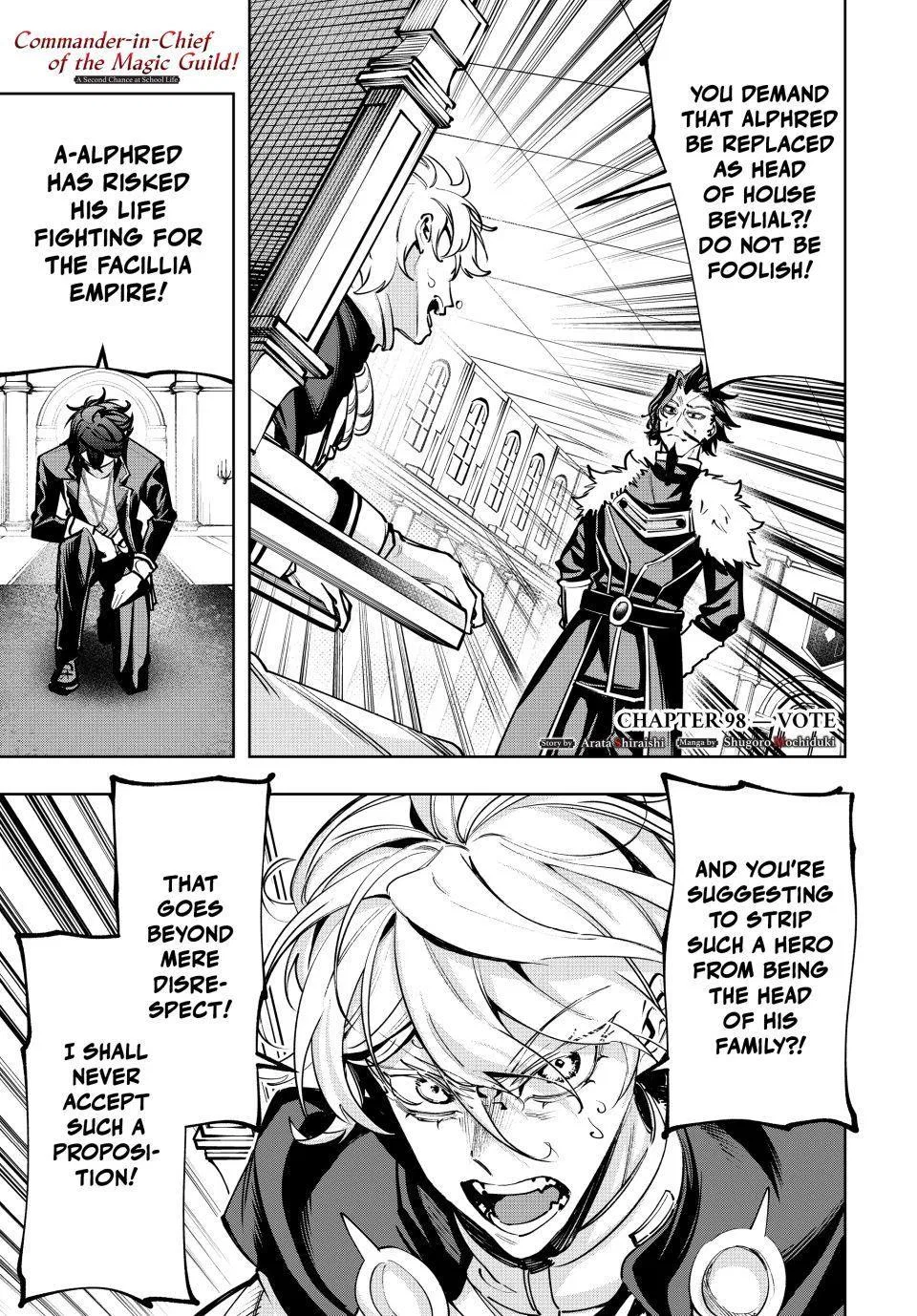 Commander-in-Chief of the Magic Guild!: A Second Chance at School Life Chapter 98 – Page 1