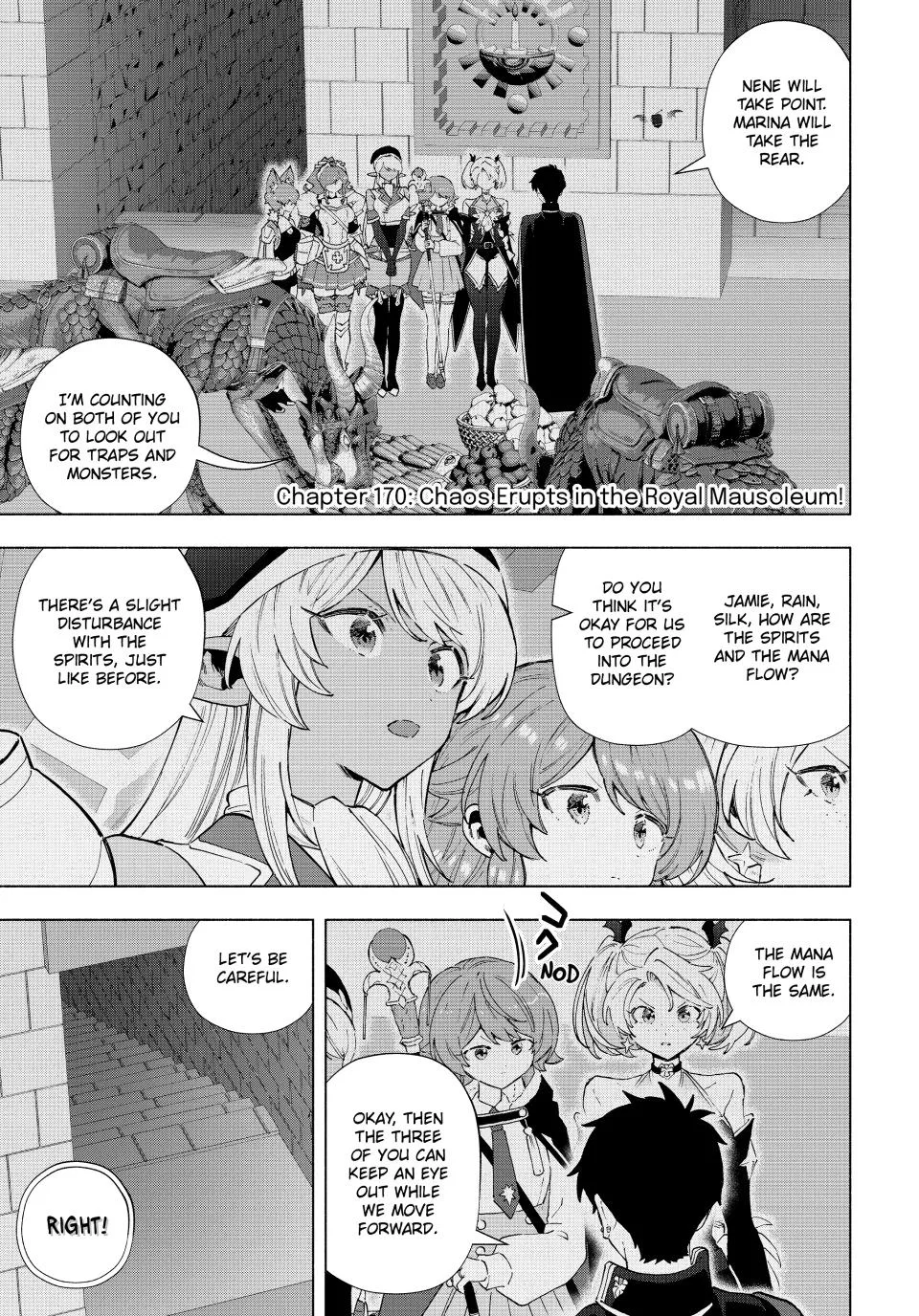 I left the A-rank party and headed for the depths of the labyrinth with my former students. Chapter 170 – Page 1