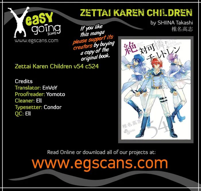Zettai Karen Children Chapter 524 – Page 1