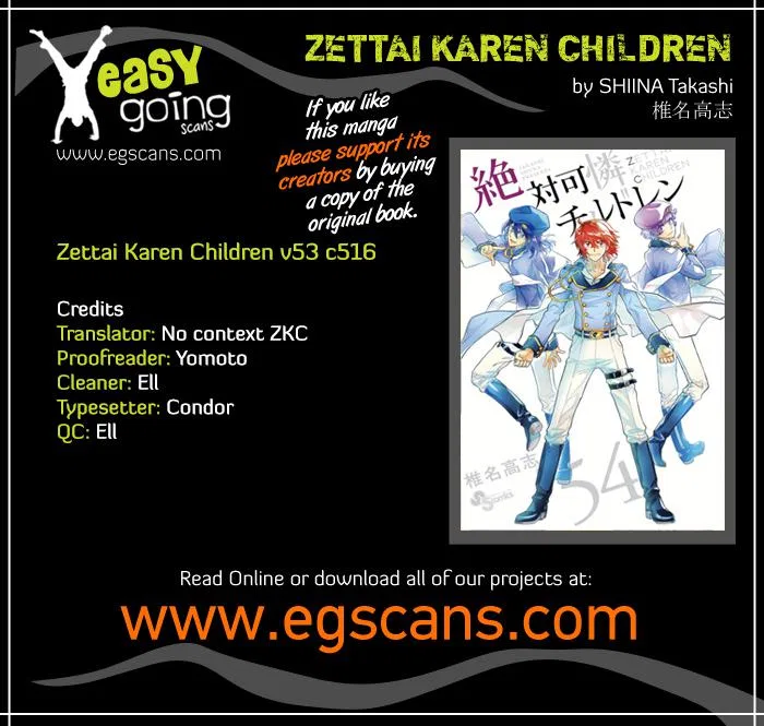 Zettai Karen Children Chapter 516 – Page 1