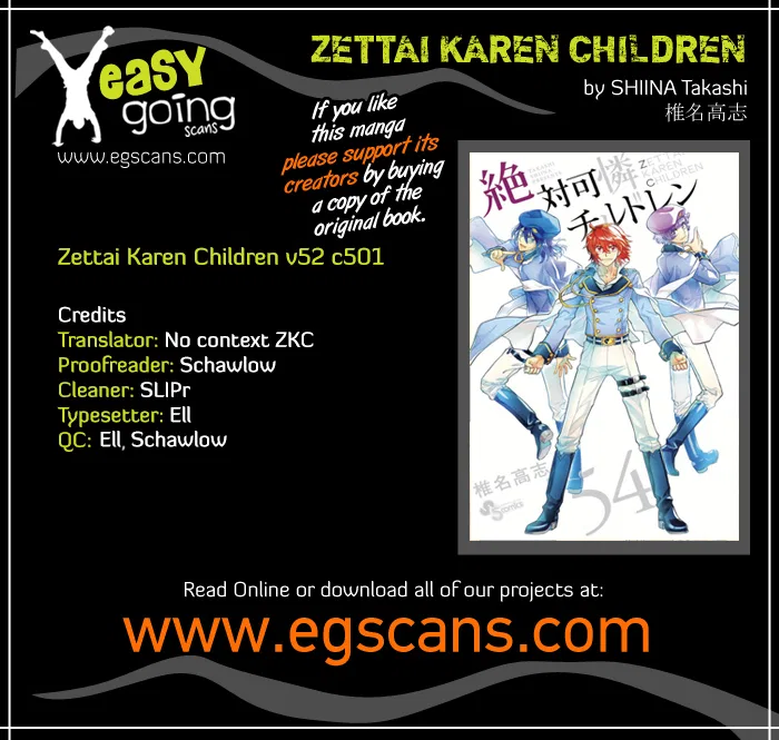 Zettai Karen Children Chapter 501 – Page 1