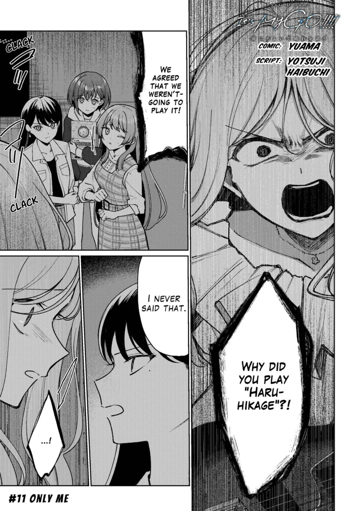 BanG Dream! It's MyGO!!!!! Swaying in the Rain, Looking for the Sunshine Chapter 11 – Page 1