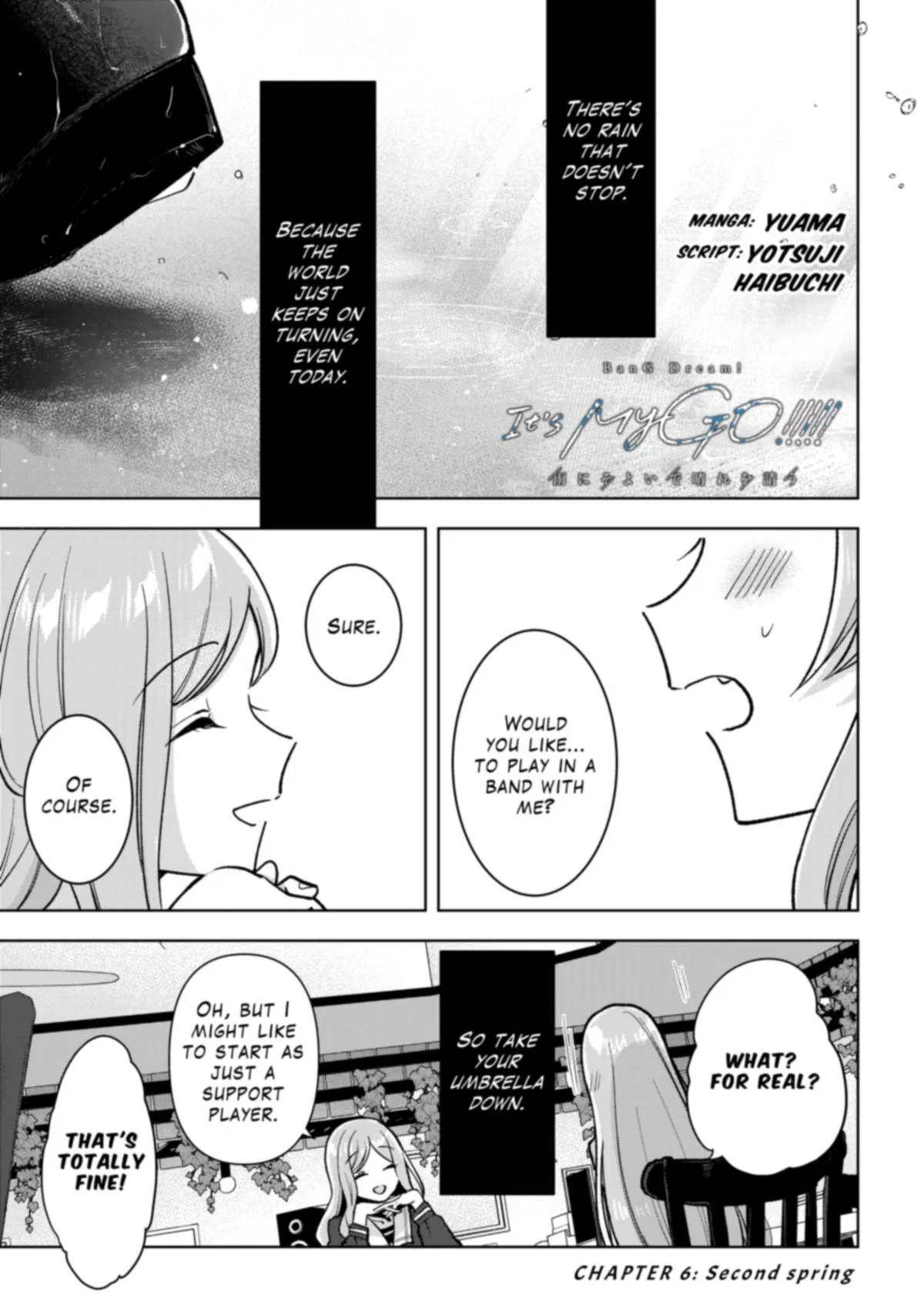 BanG Dream! It's MyGO!!!!! Swaying in the Rain, Looking for the Sunshine Chapter 6 – Page 1