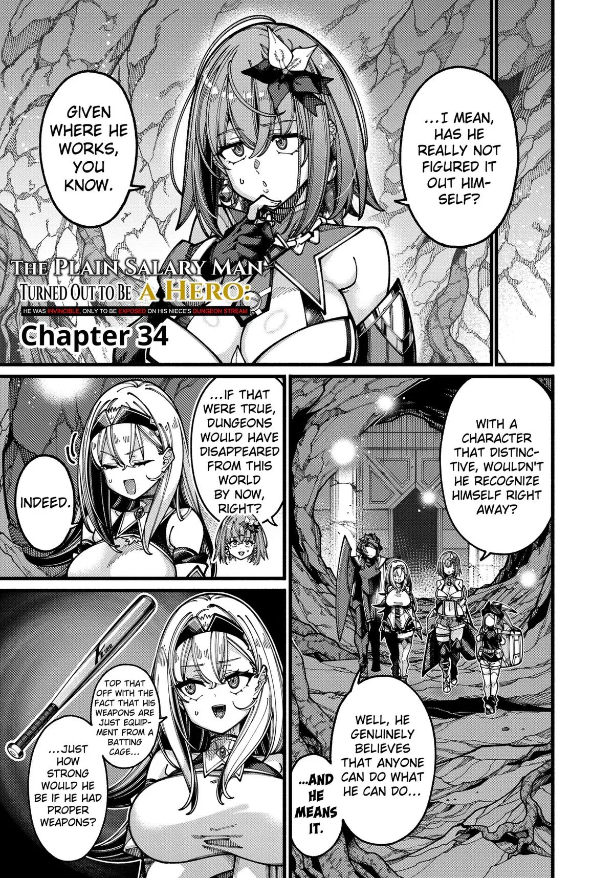 The Plain Salary Man Turned Out to Be a Hero: He Was Invincible, Only to Be Exposed on His Niece's Dungeon Stream Chapter 34 – Page 1