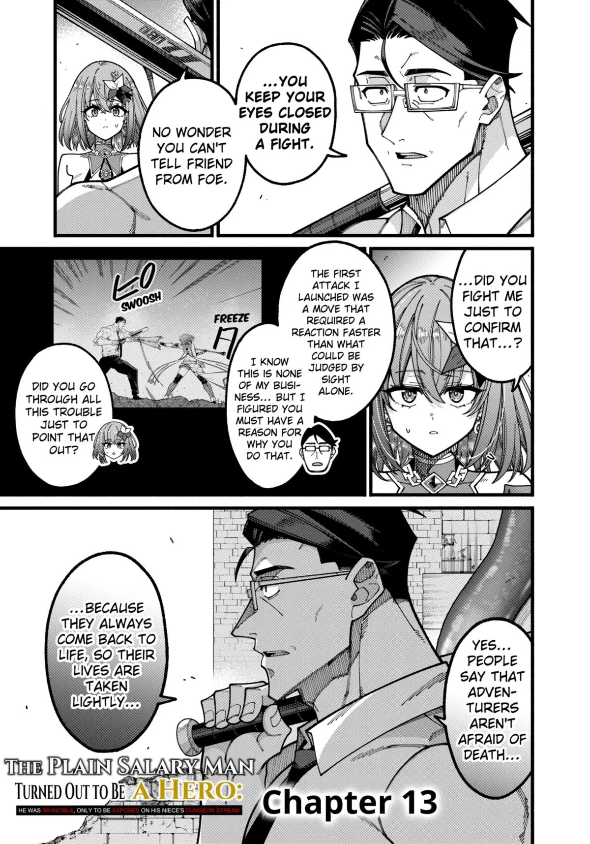The Plain Salary Man Turned Out to Be a Hero: He Was Invincible, Only to Be Exposed on His Niece's Dungeon Stream Chapter 13 – Page 1