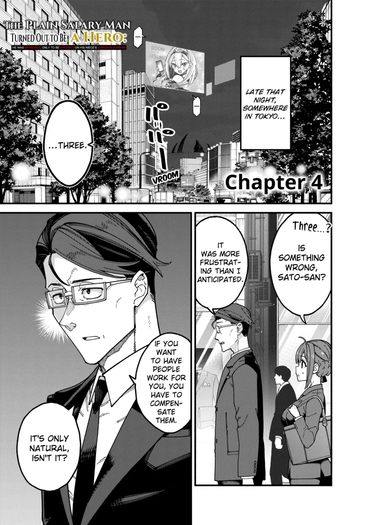 The Plain Salary Man Turned Out to Be a Hero: He Was Invincible, Only to Be Exposed on His Niece's Dungeon Stream Chapter 4 – Page 1
