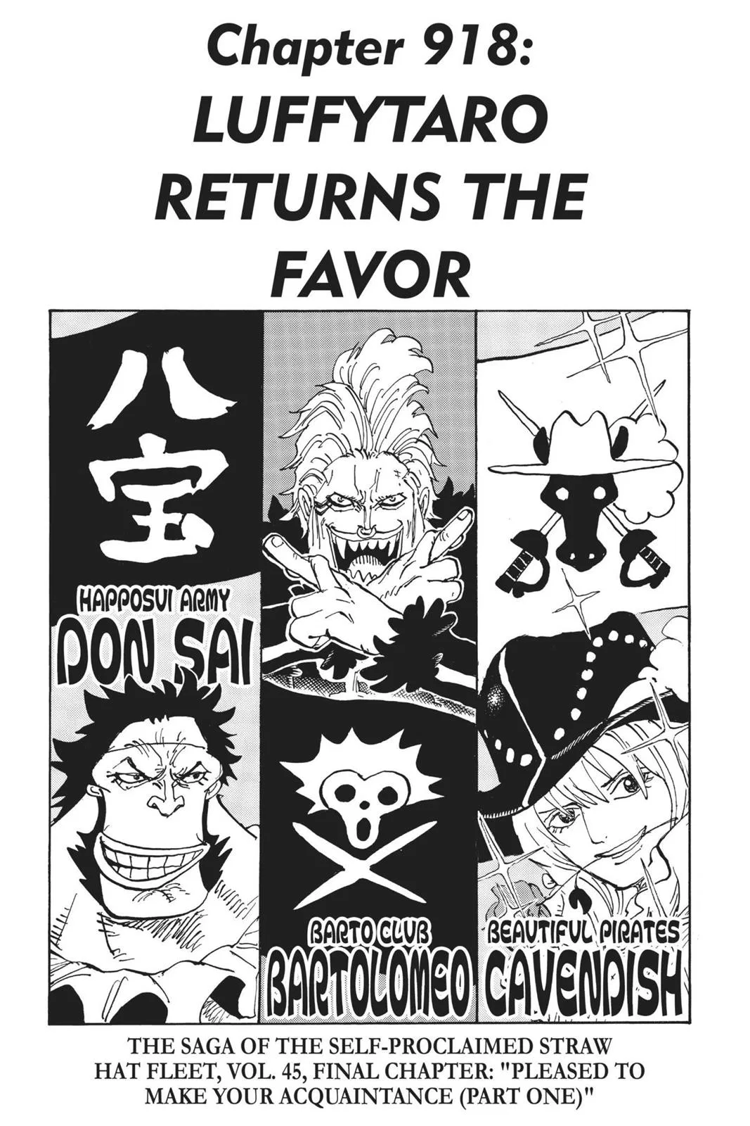 One Piece One Piece Chapter 918 – Page 1