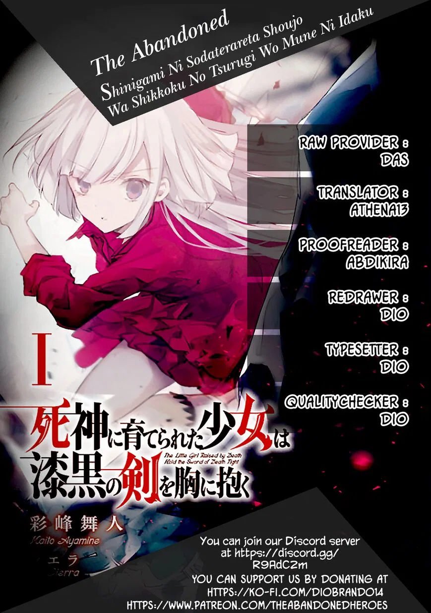Shinigami ni Sodaterareta Shoujo wa Shikkoku no Tsurugi wo Mune ni Idaku manga Chapter 5 – Page 1