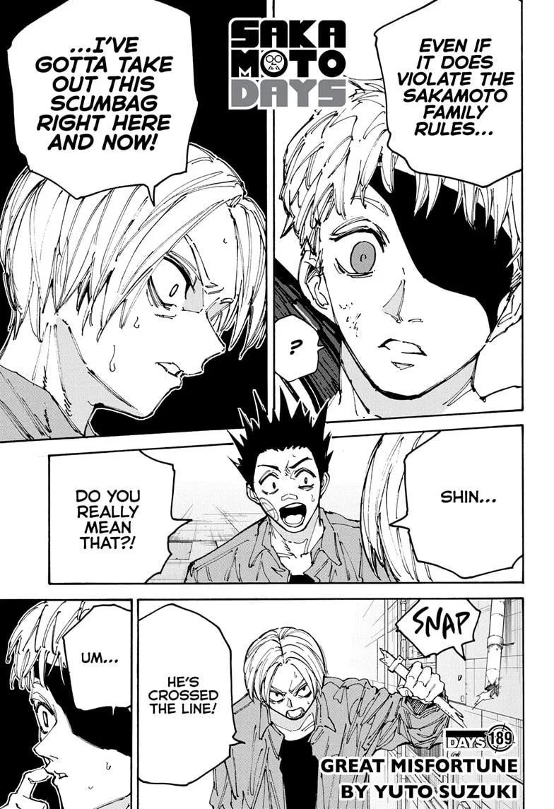 Sakamoto Days Chapter 189 – Page 1