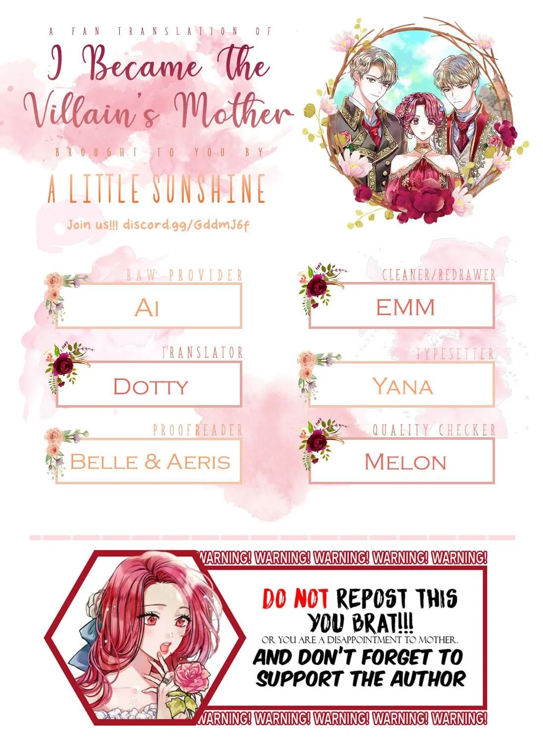 I Became the Villain’s Mother Chapter 1 – Page 1