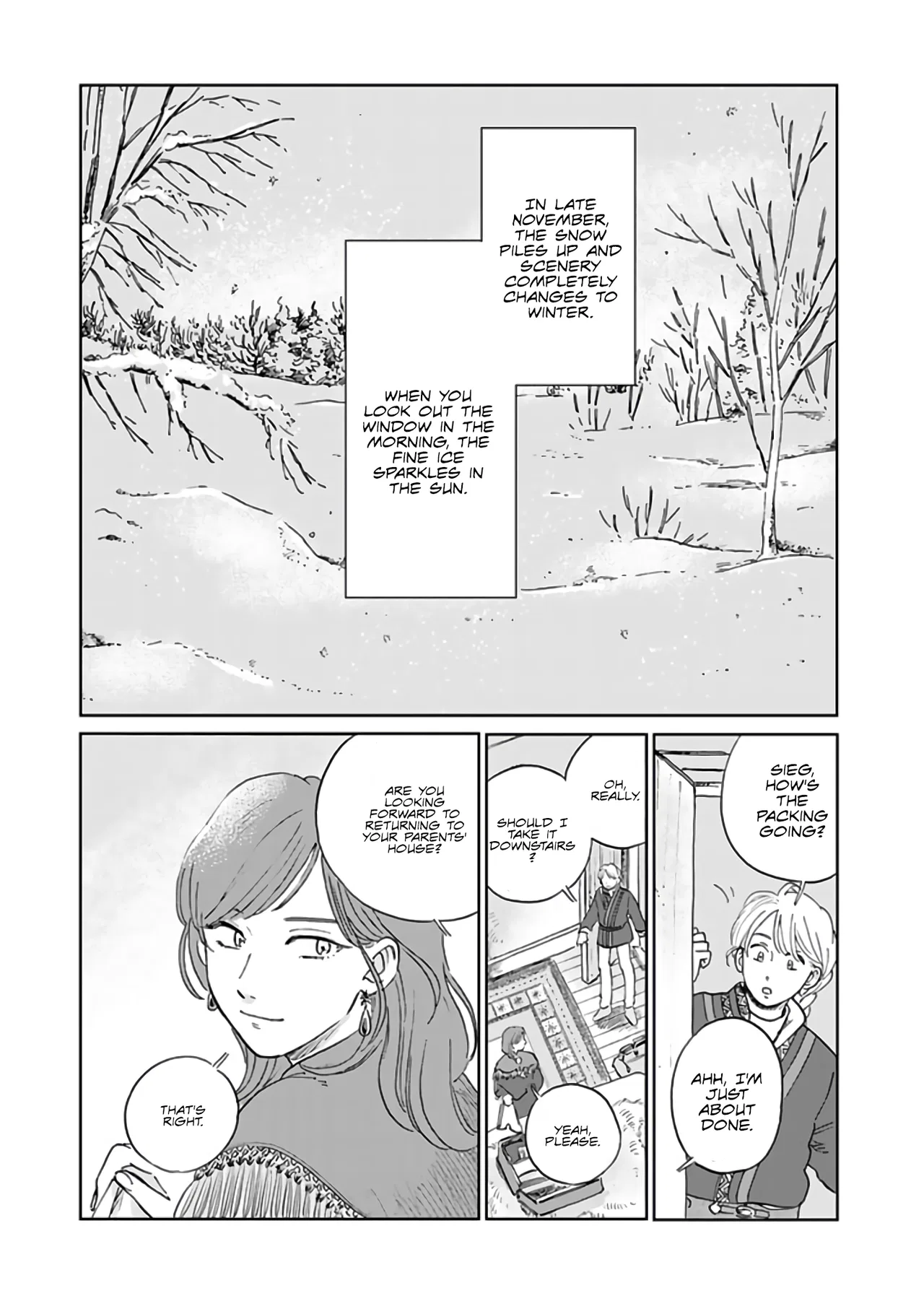 Hokuo Kizoku to Moukinzuma no Yukiguni Karigurashi Chapter 41 – Page 1
