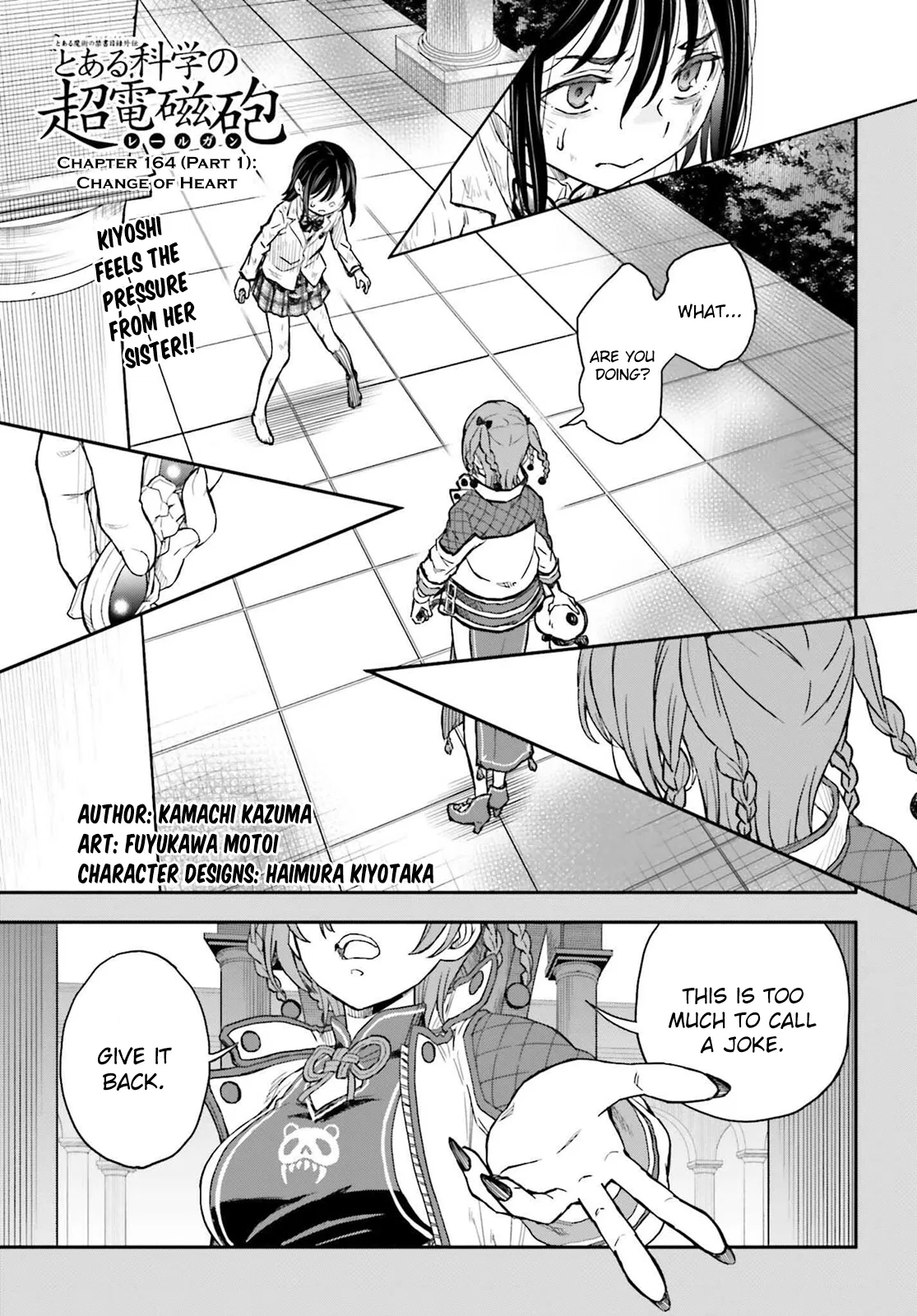 Toaru Majutsu no Index Gaiden: Toaru Kagaku no Railgun Chapter 164.1 – Page 1