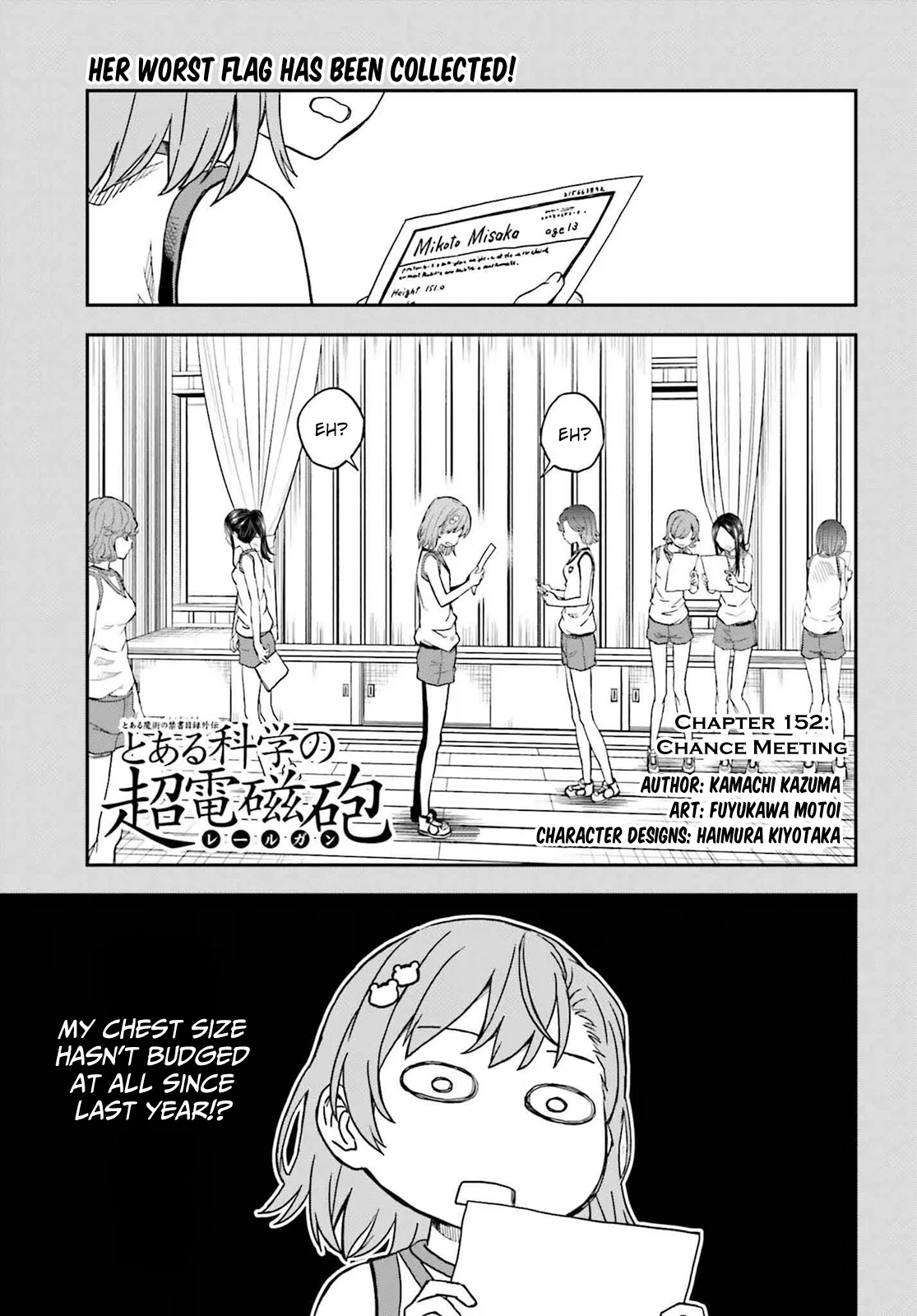 Toaru Majutsu no Index Gaiden: Toaru Kagaku no Railgun Chapter 152 – Page 1
