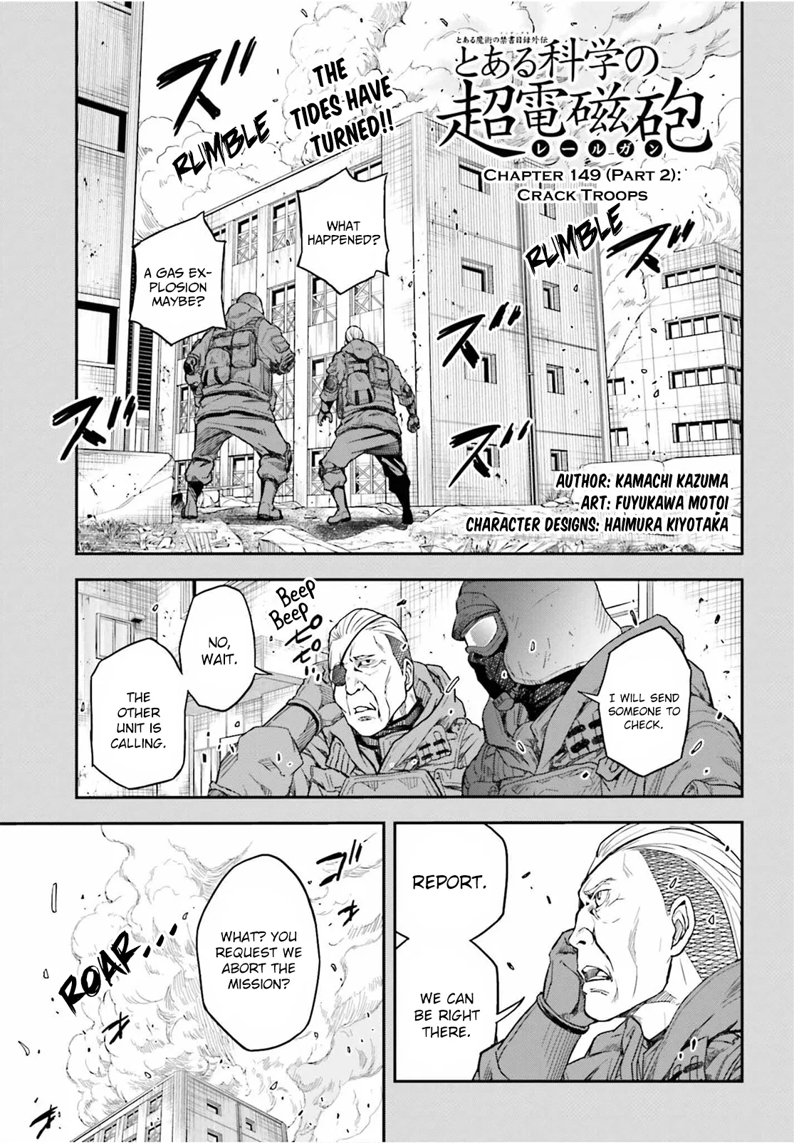 Toaru Majutsu no Index Gaiden: Toaru Kagaku no Railgun Chapter 149.2 – Page 1