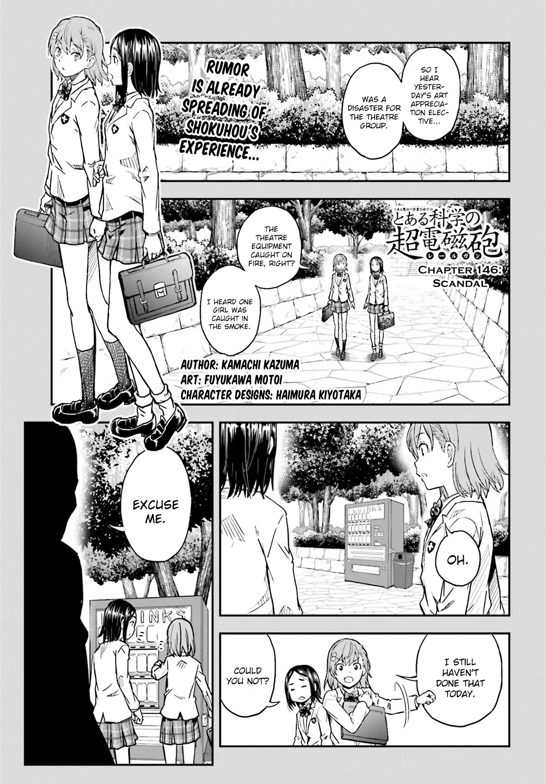 Toaru Majutsu no Index Gaiden: Toaru Kagaku no Railgun Chapter 146 – Page 1