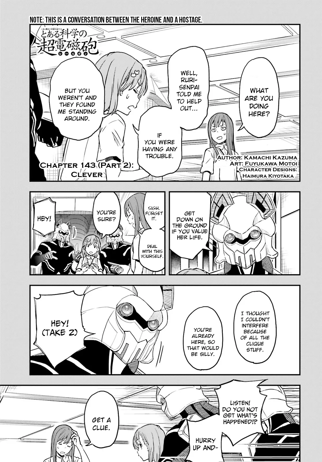 Toaru Majutsu no Index Gaiden: Toaru Kagaku no Railgun Chapter 143.2 – Page 1
