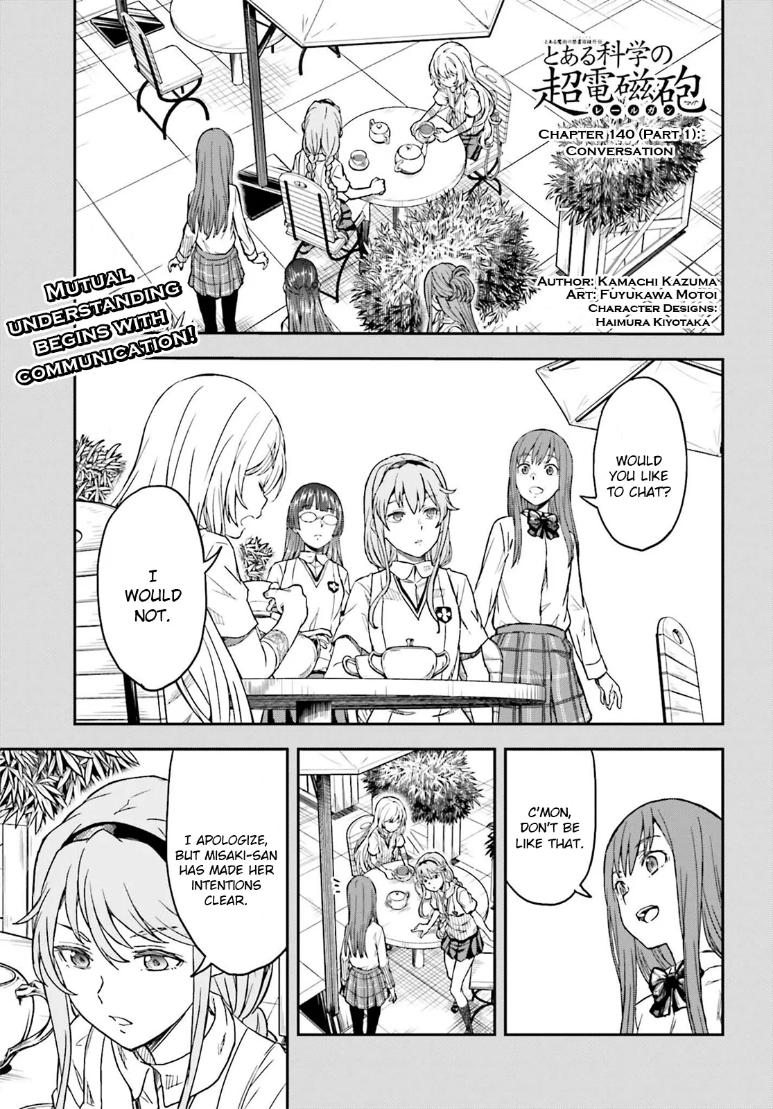 Toaru Majutsu no Index Gaiden: Toaru Kagaku no Railgun Chapter 140.1 – Page 1