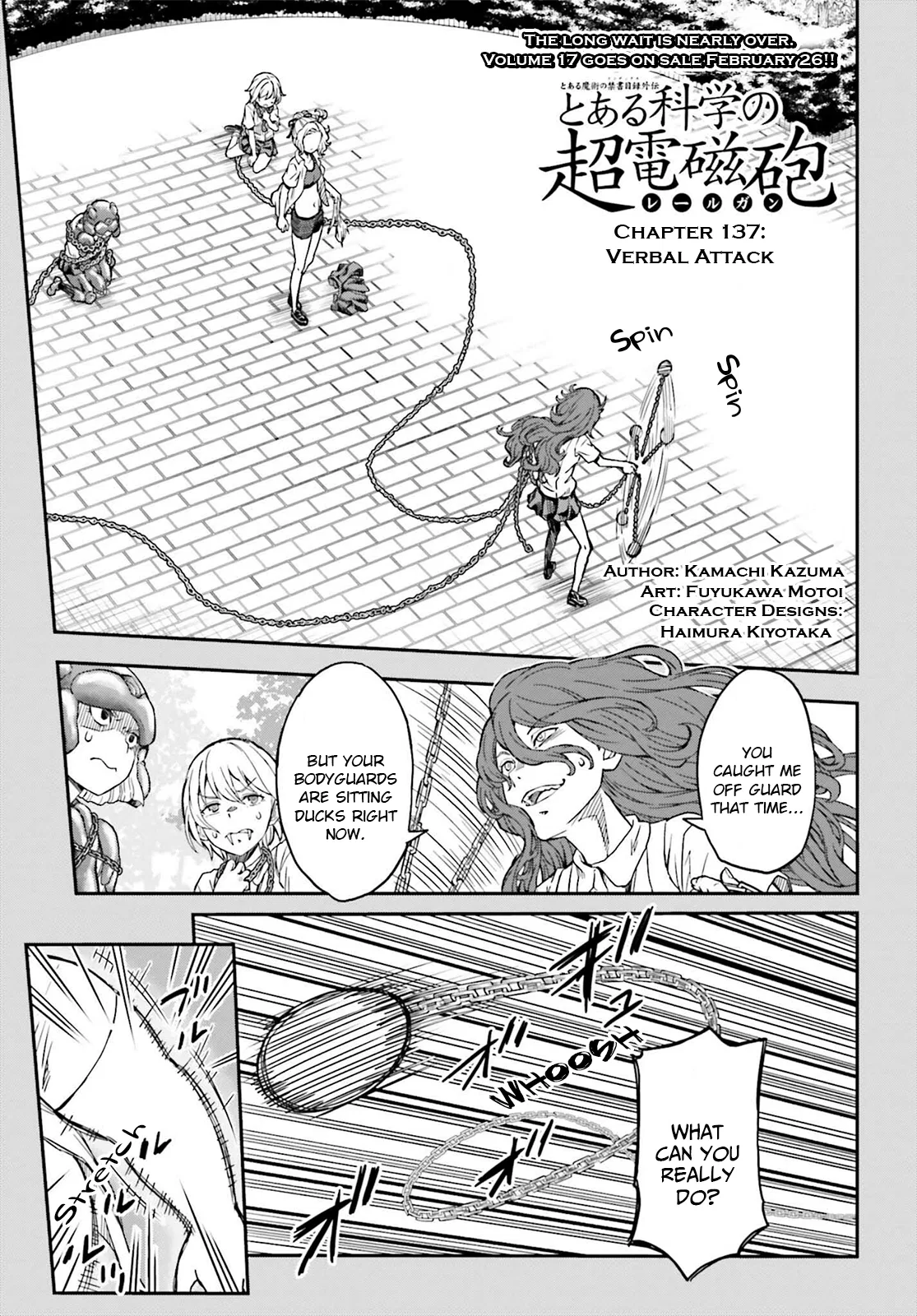 Toaru Majutsu no Index Gaiden: Toaru Kagaku no Railgun Chapter 137 – Page 1