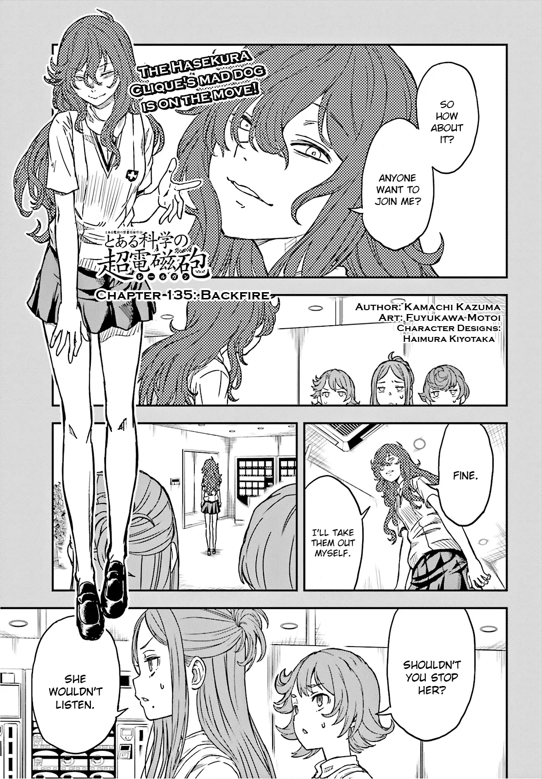 Toaru Majutsu no Index Gaiden: Toaru Kagaku no Railgun Chapter 135 – Page 1
