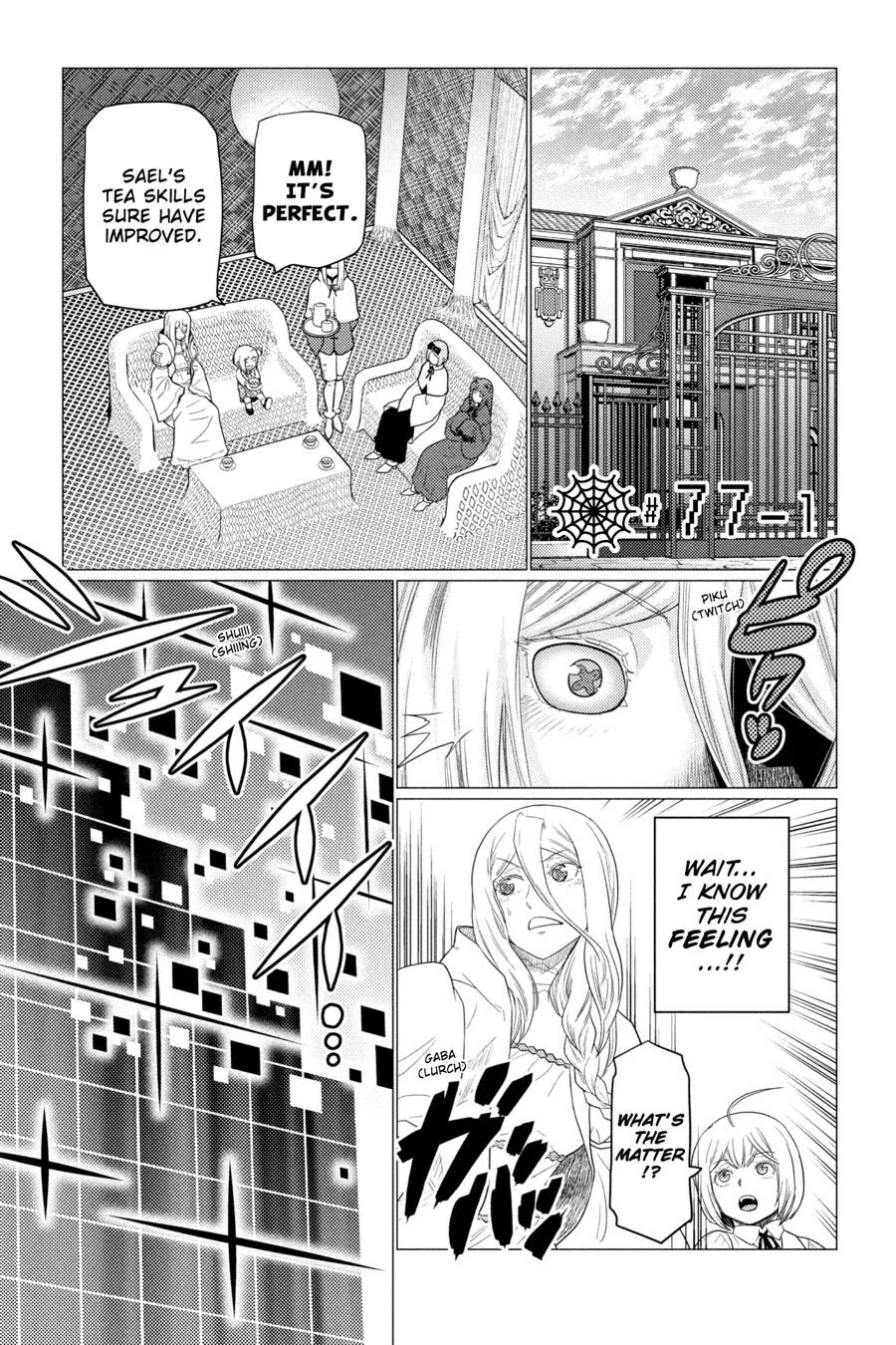Kumo desu ga, nani ka? Chapter 77 – Page 1