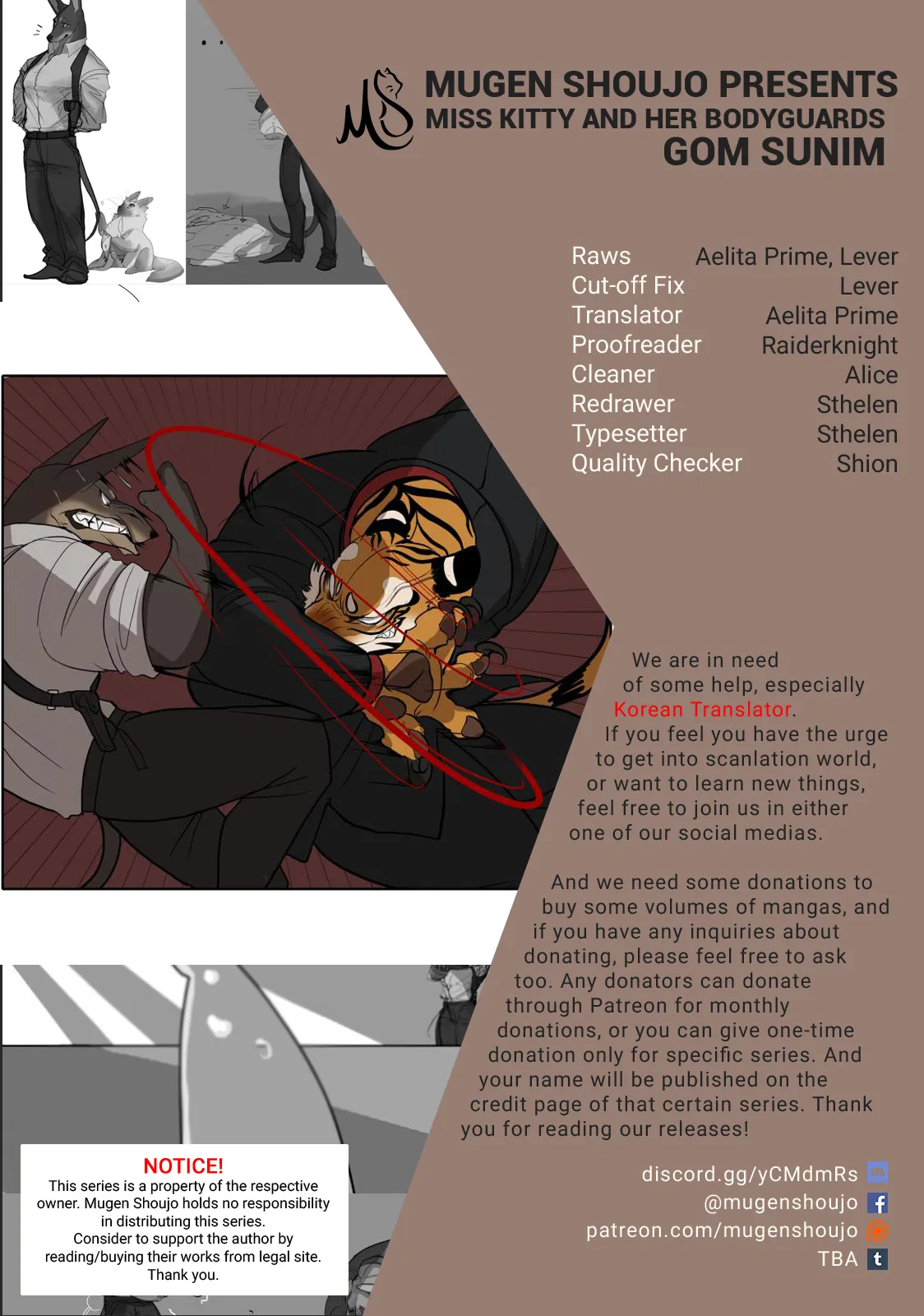Miss Kitty and Her Bodyguards Chapter 13 – Page 1