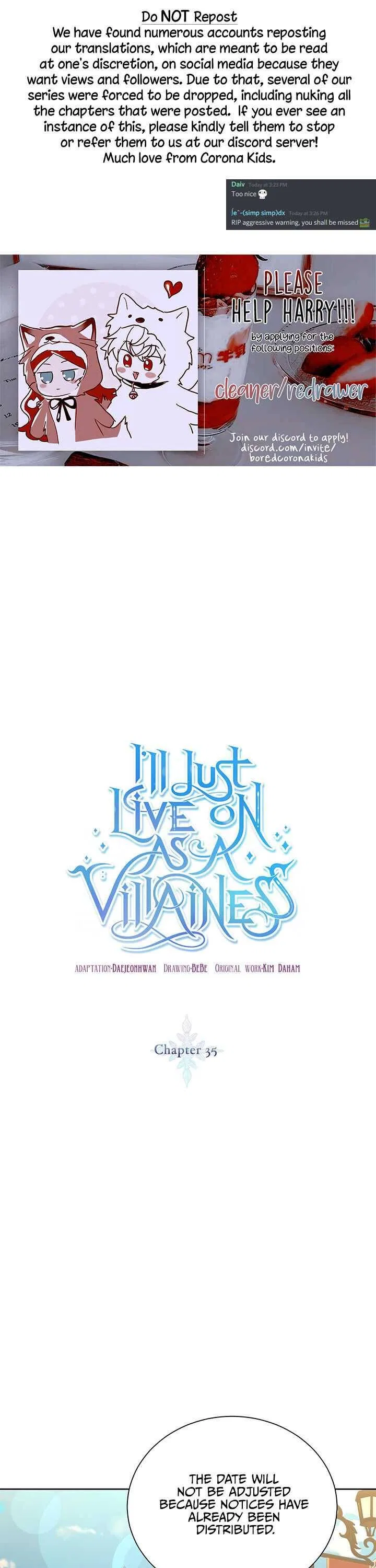 I’ll Just Live on as a Villainess Chapter 35 – Page 1