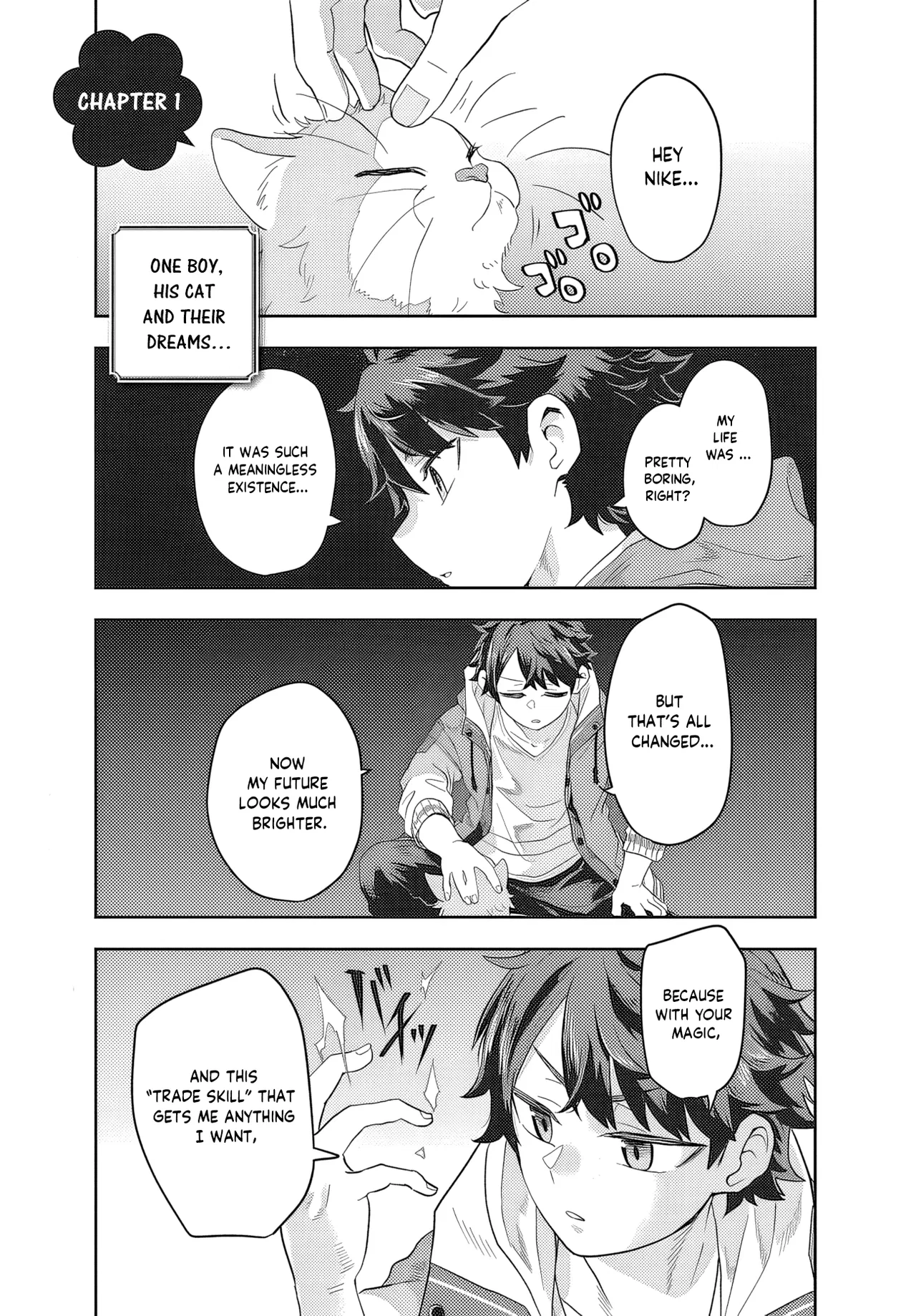 Muteki Shounin no Isekai Nariagari Monogatari ~Gendai no Seihin wo Jizai ni Toriyoseru Sukiru ga Aru Node Isekai de wa Rakushoudesu~ Chapter 1 – Page 1