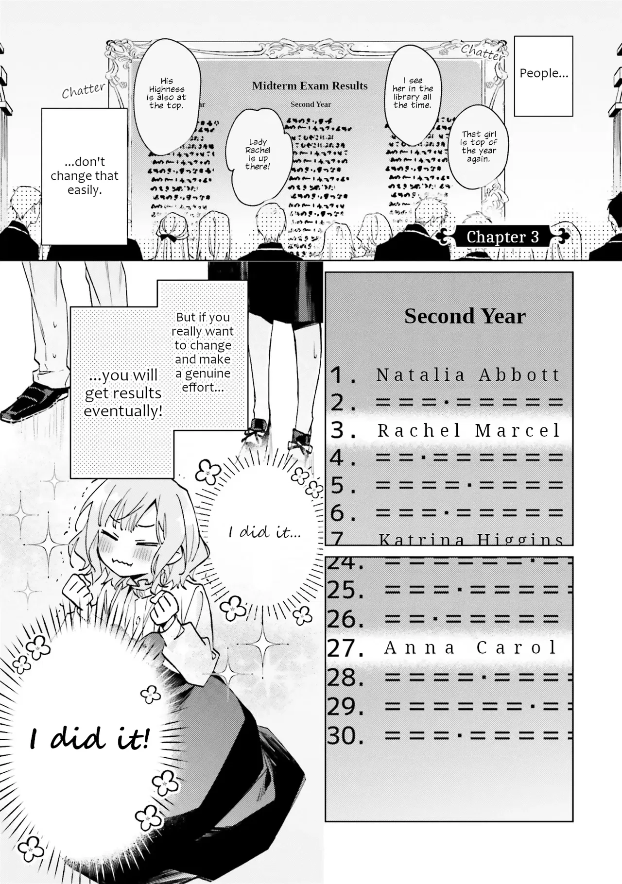 Gyakkou shita Akuyaku Reijou wa, Nazeka Maryoku wo Ushinatta node Shinsou no Reijou ni Narimasu: Seijo Anna no Monogatari Chapter 3 – Page 1