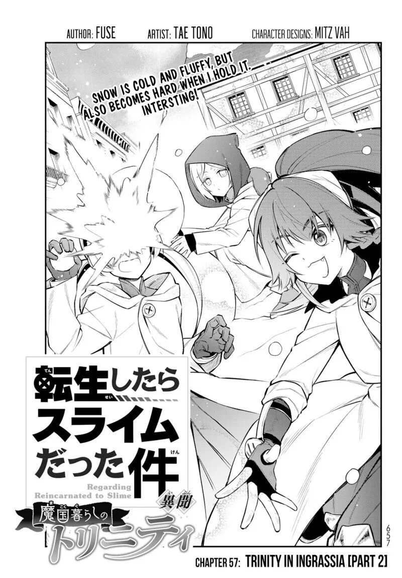 Tensei shitara Slime datta Ken Ibun: Makuni Kurashi no Trinity manga Chapter 57 – Page 1