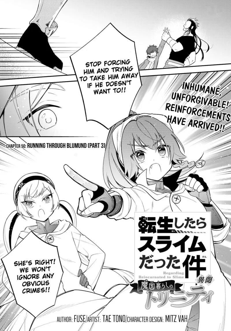 Tensei shitara Slime datta Ken Ibun: Makuni Kurashi no Trinity manga Chapter 50 – Page 1