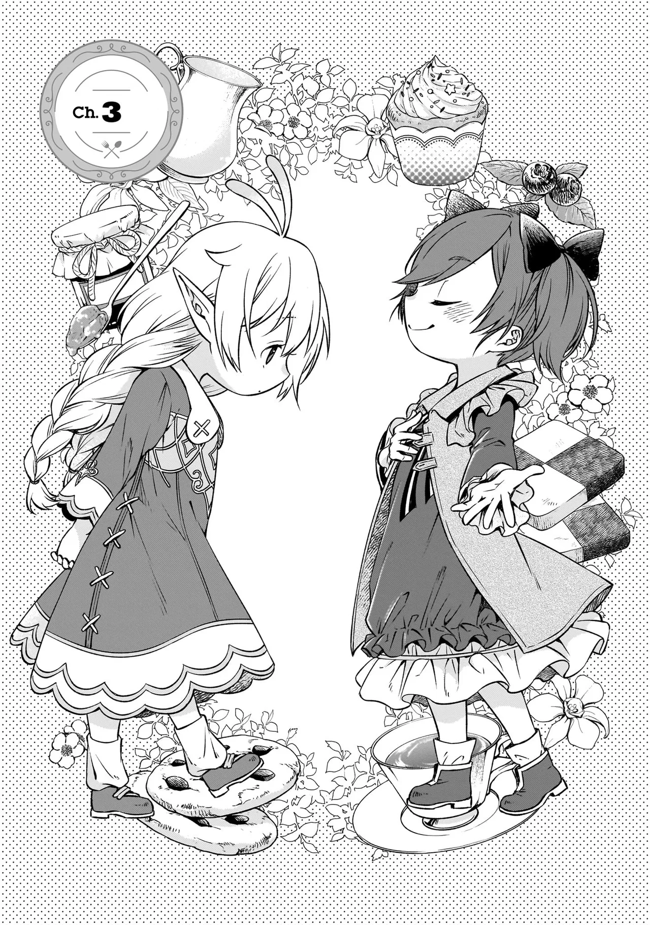 Elf-san no Mahou Ryouriten: Yousei Joou to shite Tensei Shita keredo, Mazu wa Nonbiri Oryouri Tsukurimakurimasu! Chapter 3 – Page 1