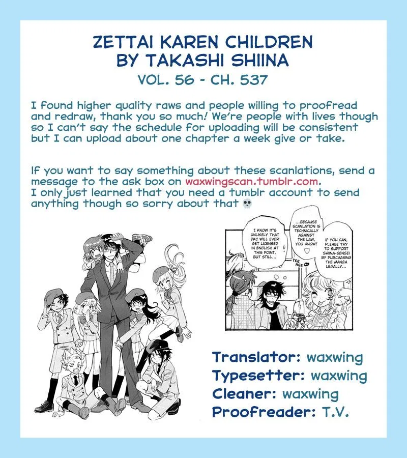 Zettai Karen Children Chapter 537 – Page 1