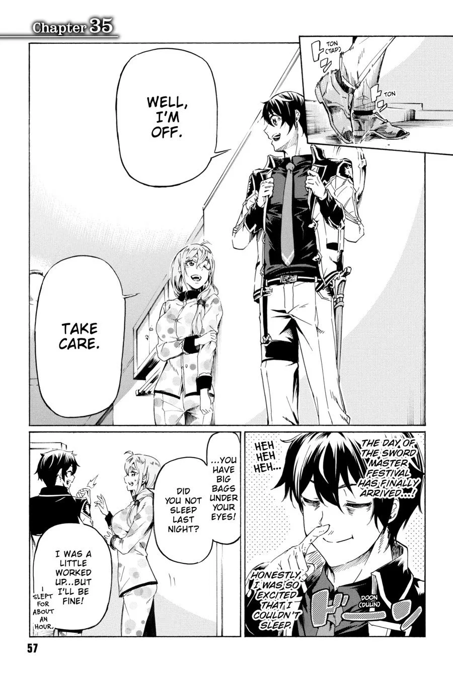 Ichioku-nen Button wo Renda shita Ore wa, Kizuitara Saikyou ni Natteita: Rakudai Kenshi no Gakuin Musou Chapter 35 – Page 1
