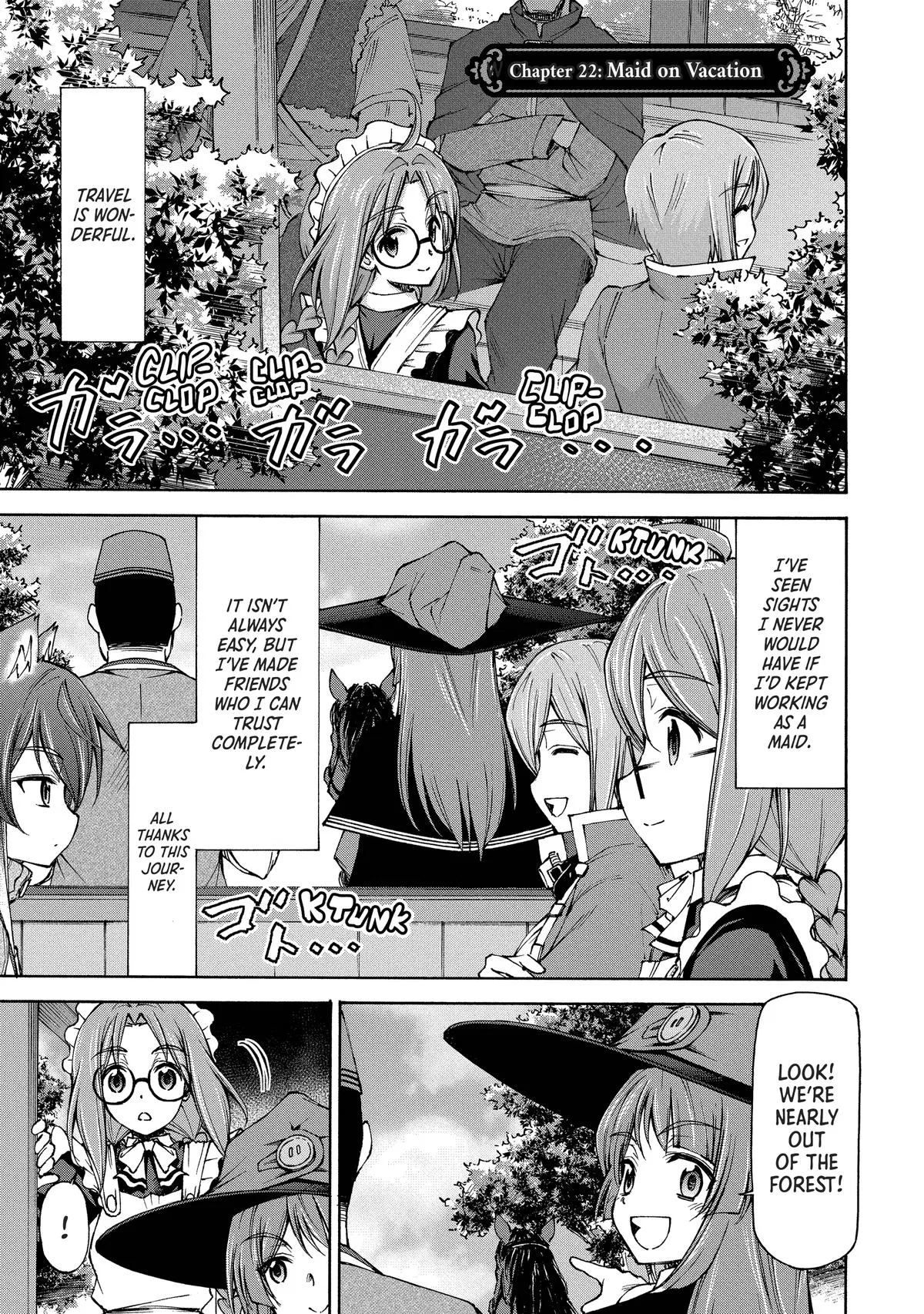 Maid nara Touzen desu.: Bannou Maid, Nureginu Kabutte Tabi ni Deru. Chapter 22 – Page 1