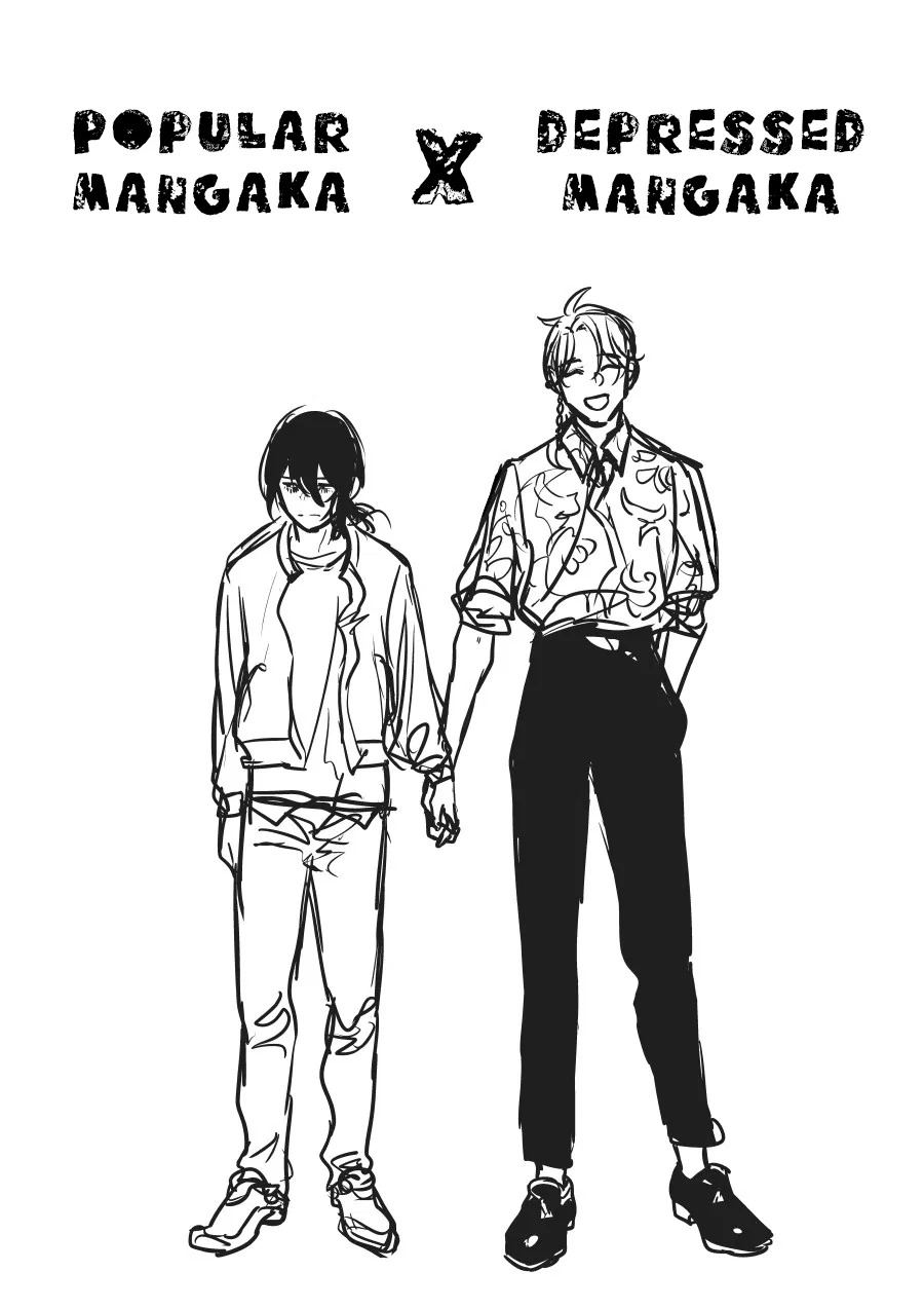 Urekko Mangaka x Utsubyou Mangaka Chapter 1 – Page 1