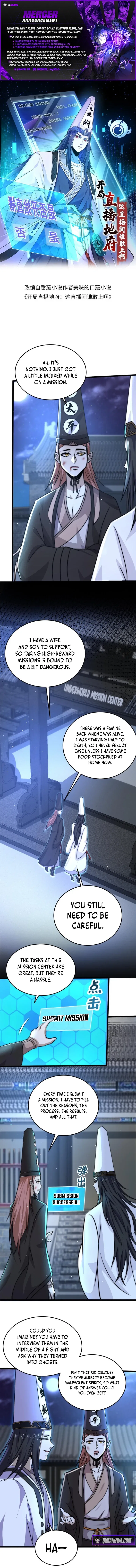 Starting a livestream in the underworld who dares to join the livestream Chapter 36 – Page 1