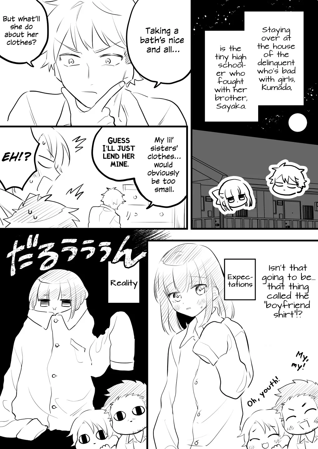 Onna ga Nigate na Yankee to Shoujo no Hanashi Chapter 8 – Page 1