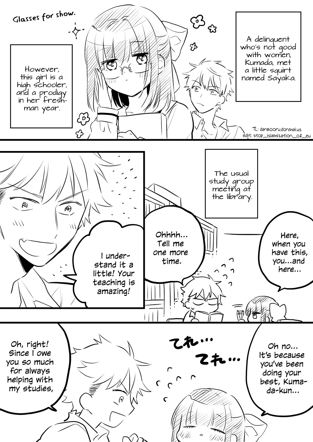 Onna ga Nigate na Yankee to Shoujo no Hanashi Chapter 3 – Page 1